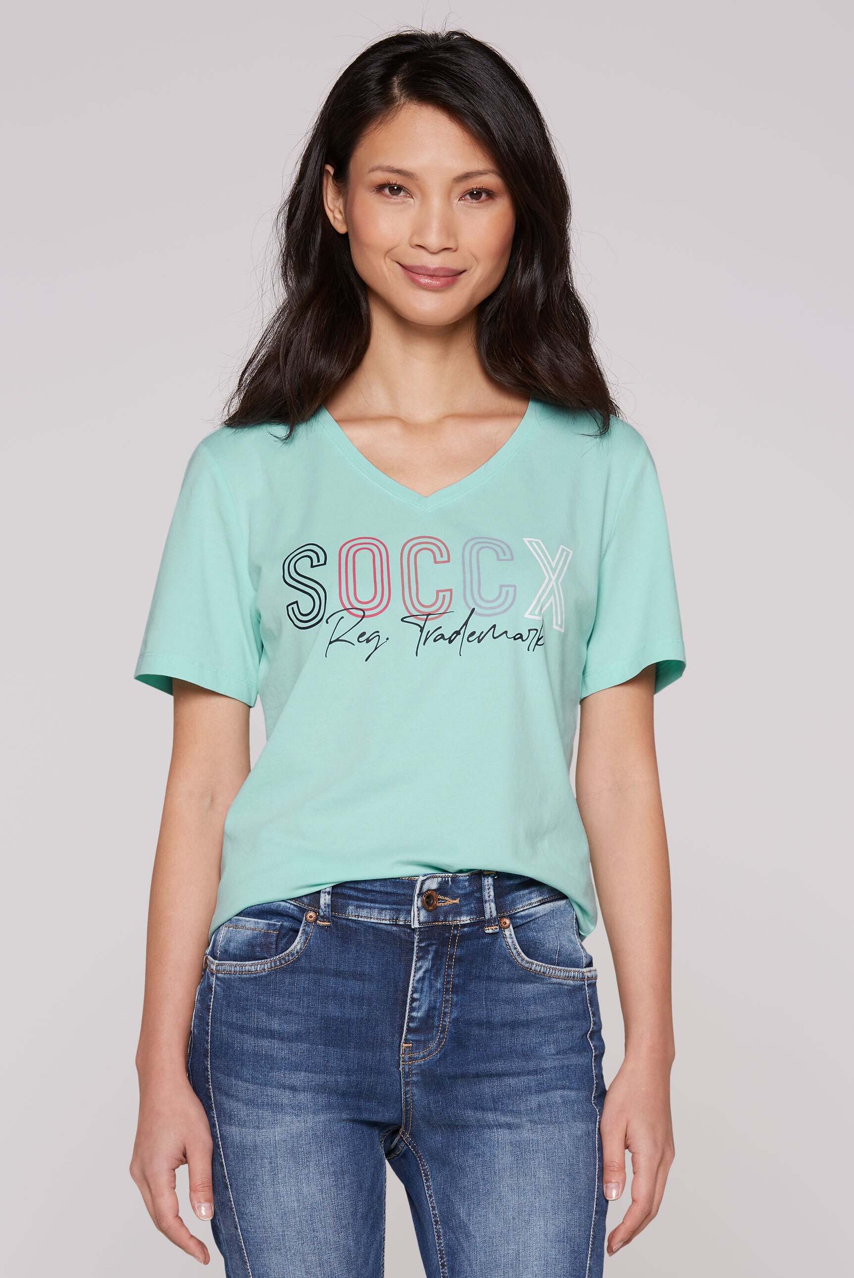 SOCCX V-Shirt, mit Baumwolle günstig online kaufen