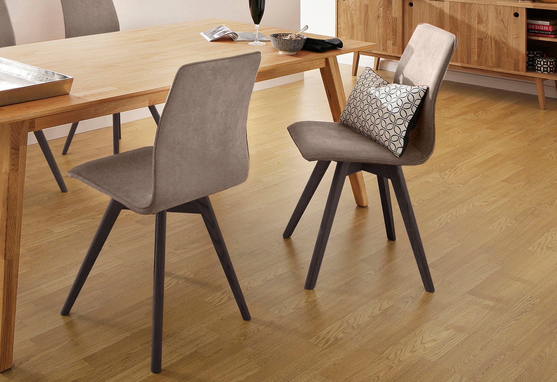 OTTO home 4-Fußstuhl "Rania" (Set) 2 Stk.mit Massivholzbeinen günstig online kaufen