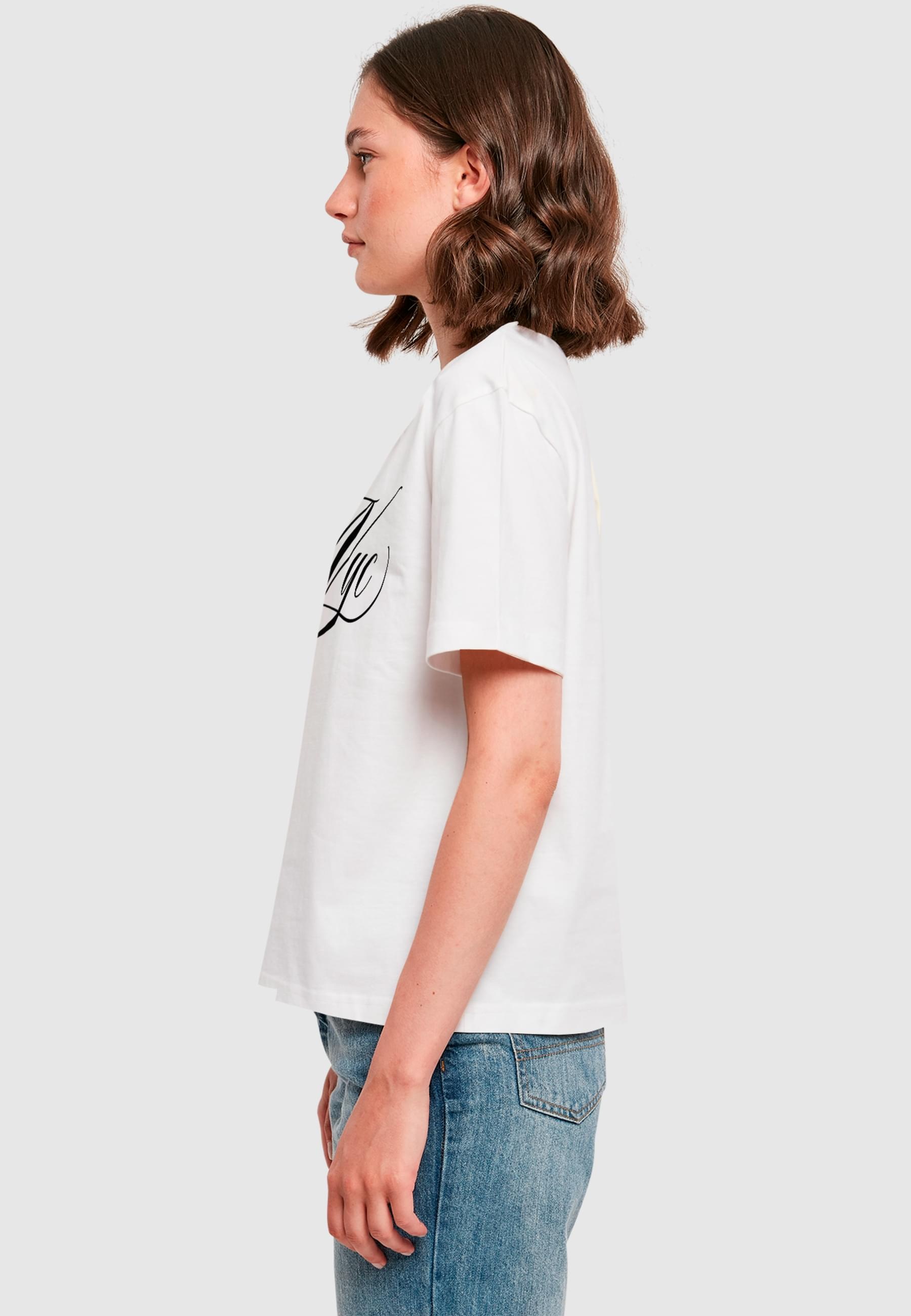 Miss Tee T-Shirt »Miss Tee NYC Calligraphy Letters Tee« 1 Stk.