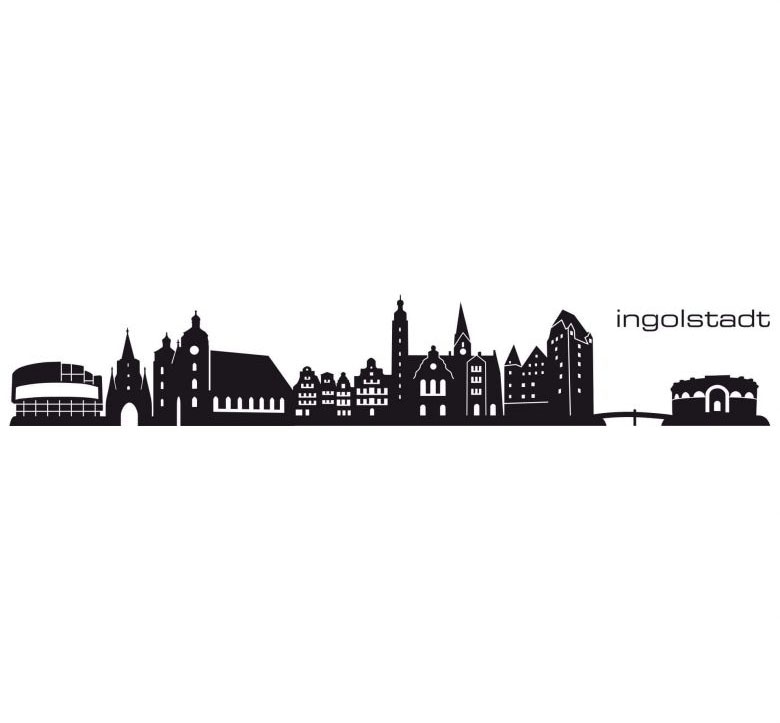 Wall-Art Wandtattoo BAUR IngolBayern Stadt Skyline | kaufen St.) (1 »XXL 120cm«