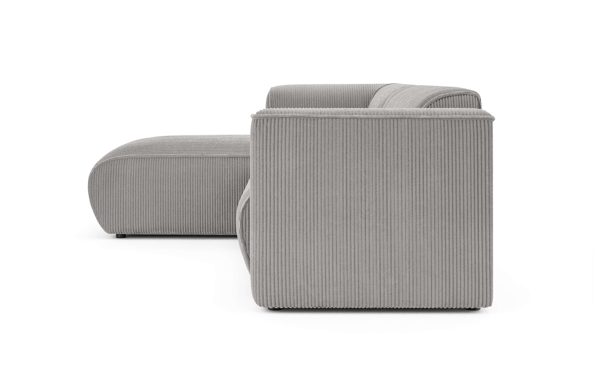 INOSIGN Ecksofa »MERID L-Form (257 cm), zeitlos & stilvolles Design,«, Aufwendig gepolstert, in Cord, Chenille und Struktur