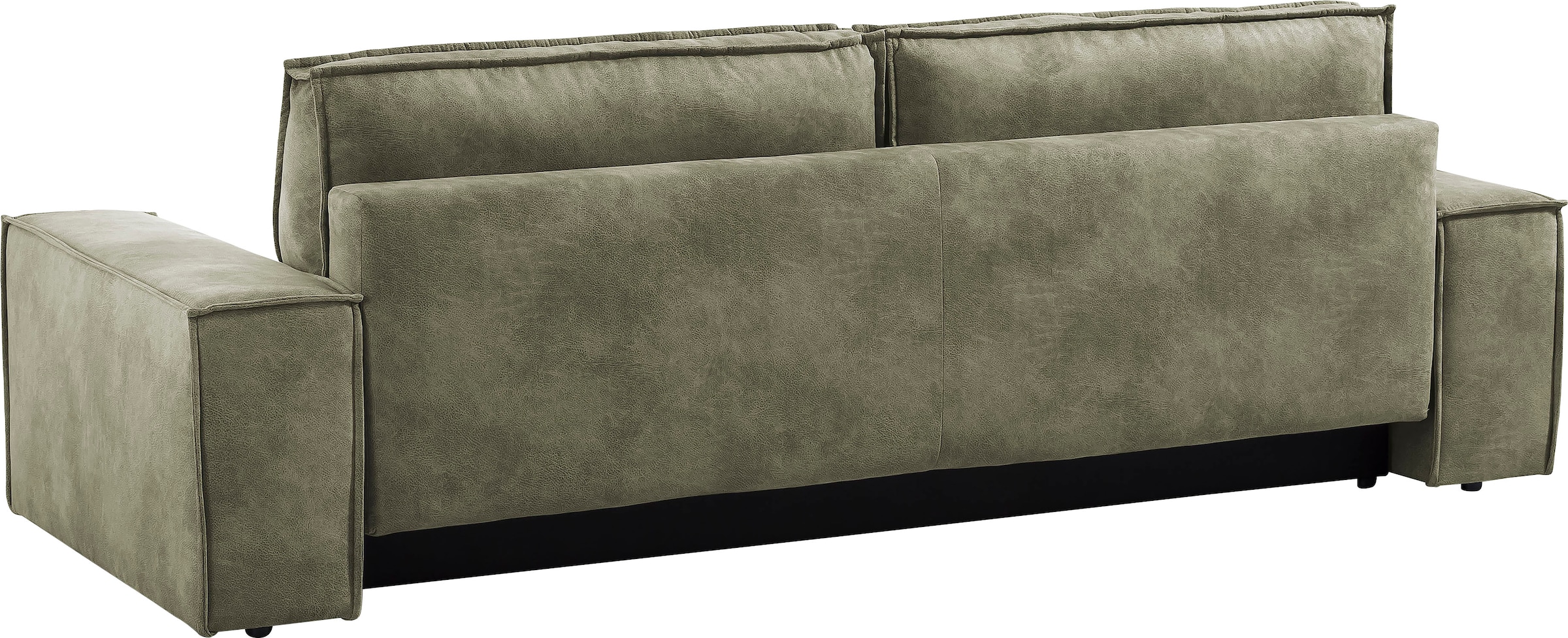 Home affaire 3-Sitzer »SHERWOOD Schlafsofa (257cm) Cord, Samtvelours, Vintage-Lederoptik«, Schlaffunktion mit Bettkasten (ca. 136/200cm)