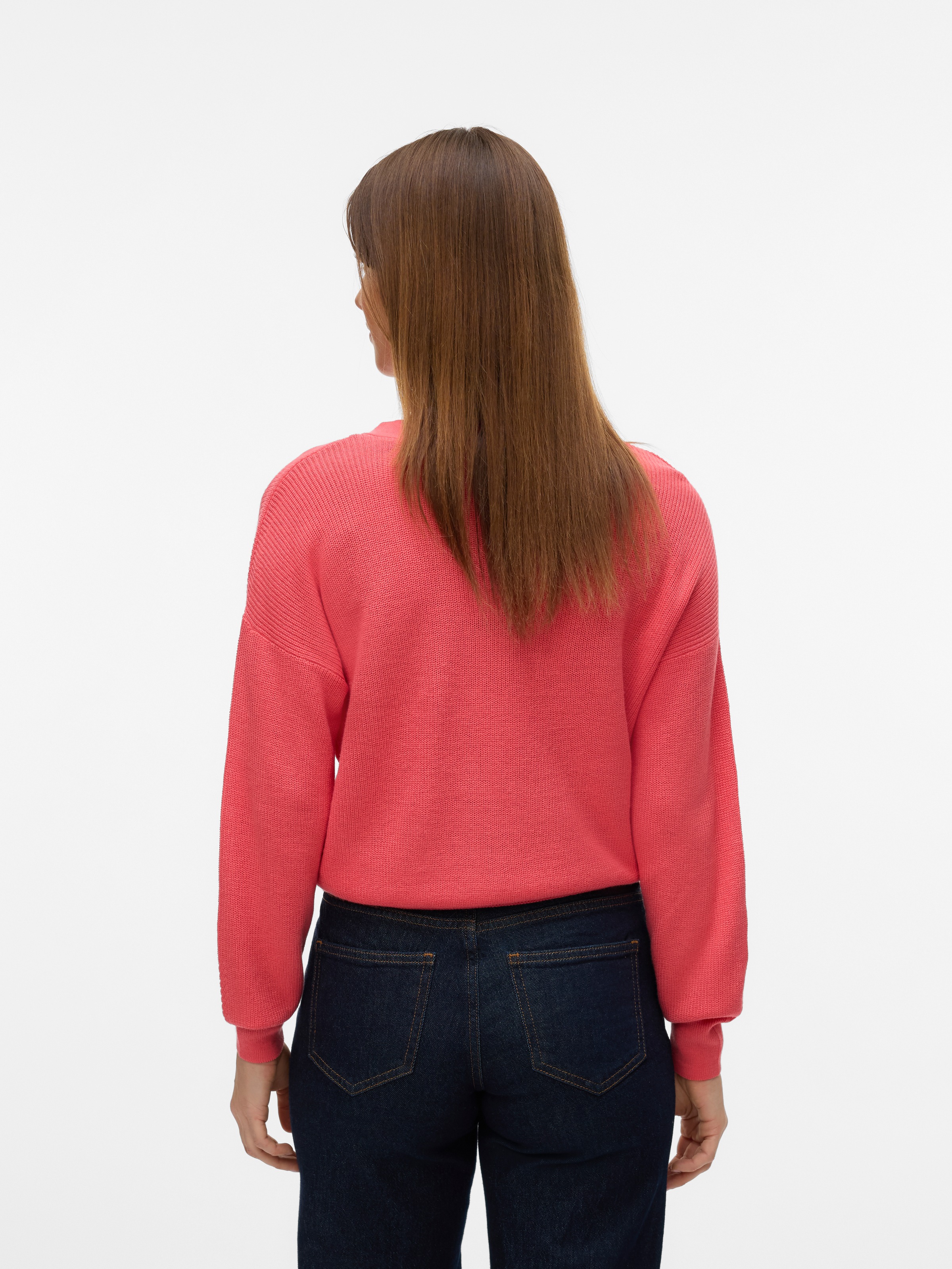 Thumbnail - Vero Moda Strickjacke "VMNEWLEXSUN LS SHORT V-NECK CAR GA NOOS", mit Knopfleiste