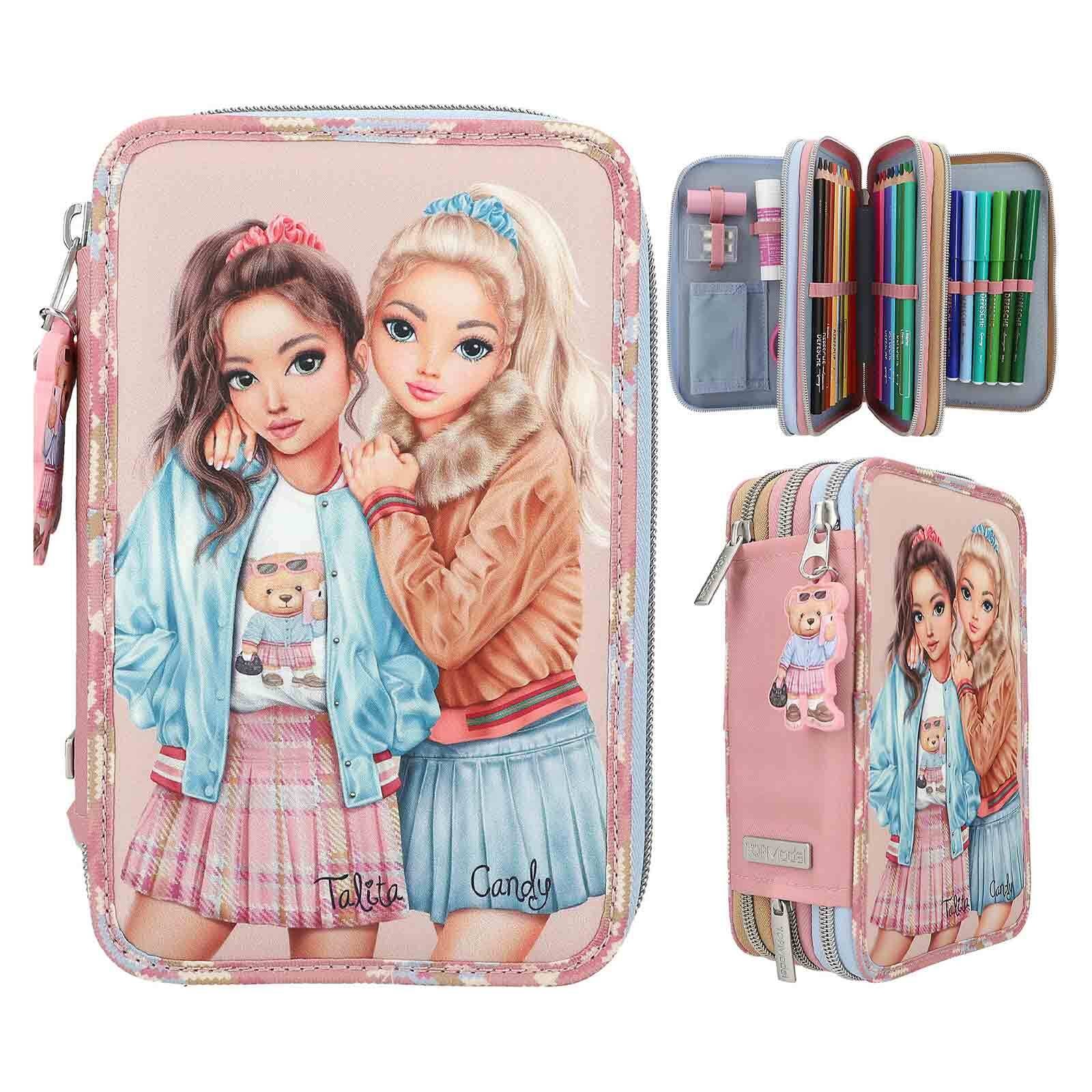 Depesche Buntstift »3-Fach Federtasche TEAM TEDDY inkl. Stifte TOPModel 20 x 13 x 7,5 cm bunt«