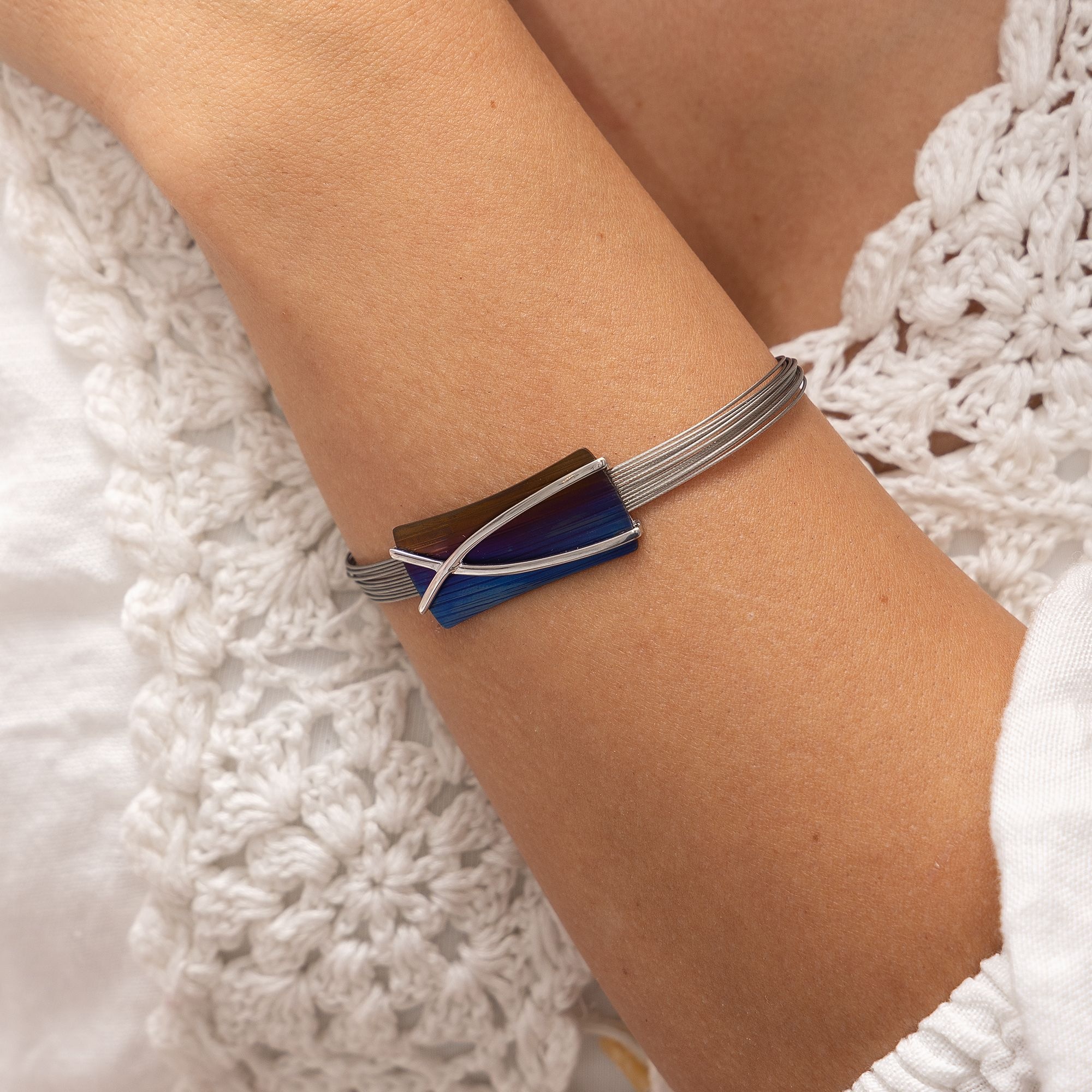 Zeeme Armband »Edelstahl mit Titan mehrfarbig 17+3cm lang«