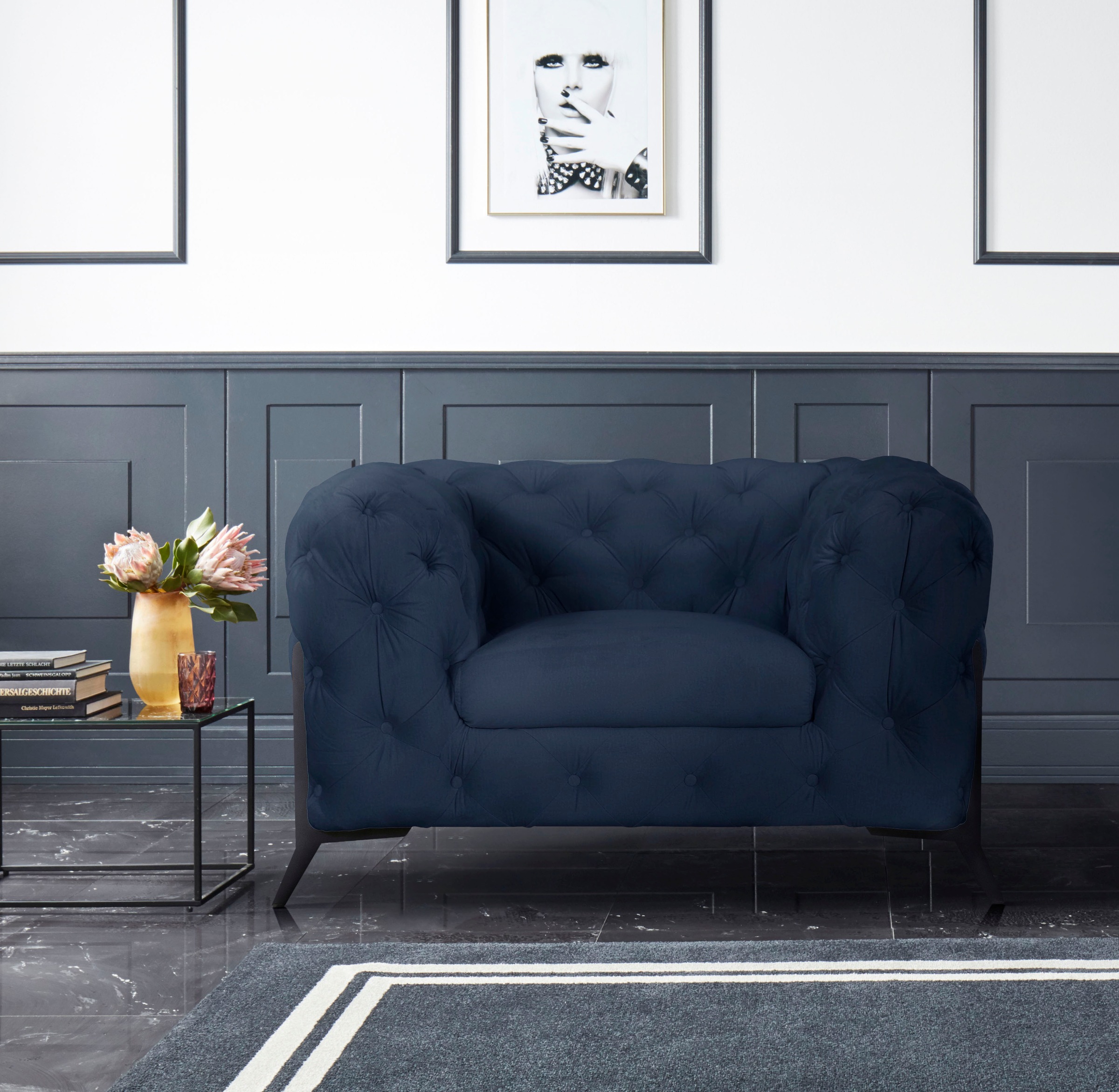 Home affaire Chesterfield-Sessel "Amaury Sessel" aufwändige Knopfheftung, m günstig online kaufen