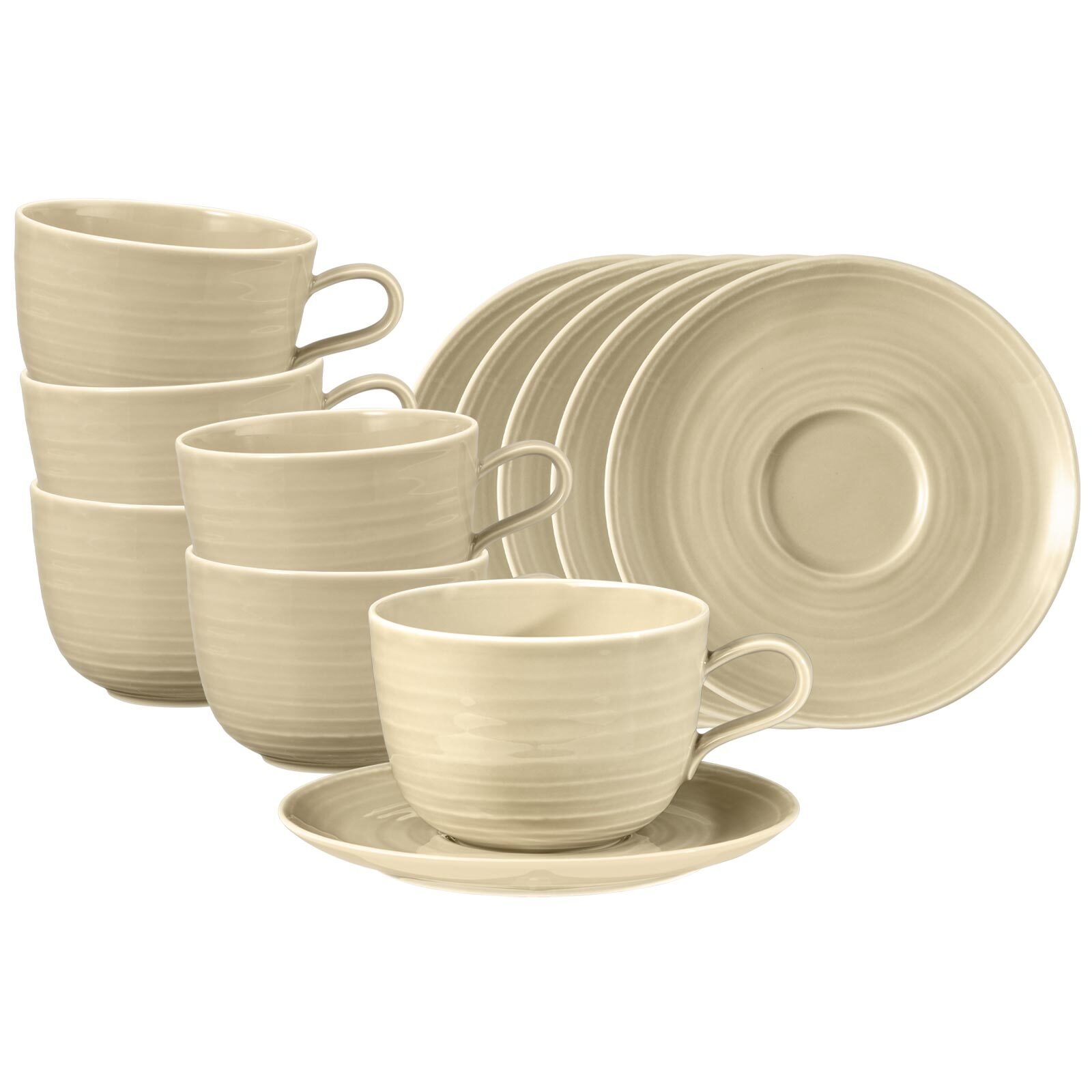 Seltmann Weiden Tasse "Milchkaffeetassen mit Untertassen Terra 400 ml 6er S günstig online kaufen