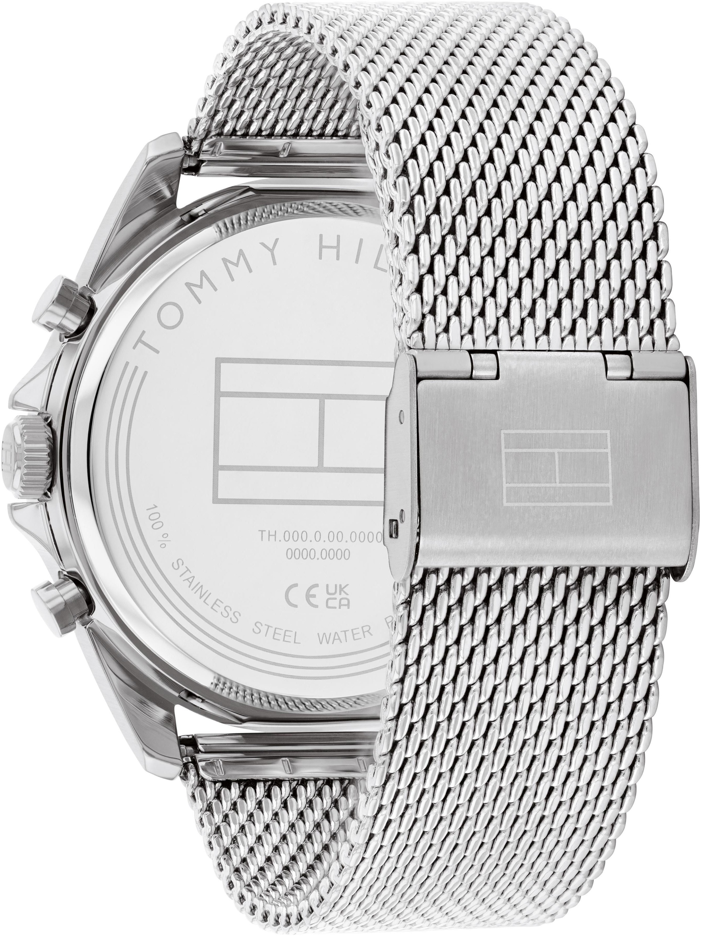 Tommy Hilfiger Multifunktionsuhr »BAKER«, Quarzuhr, Armbanduhr, Herrenuhr, Edelstahlarmband, analog, Tag