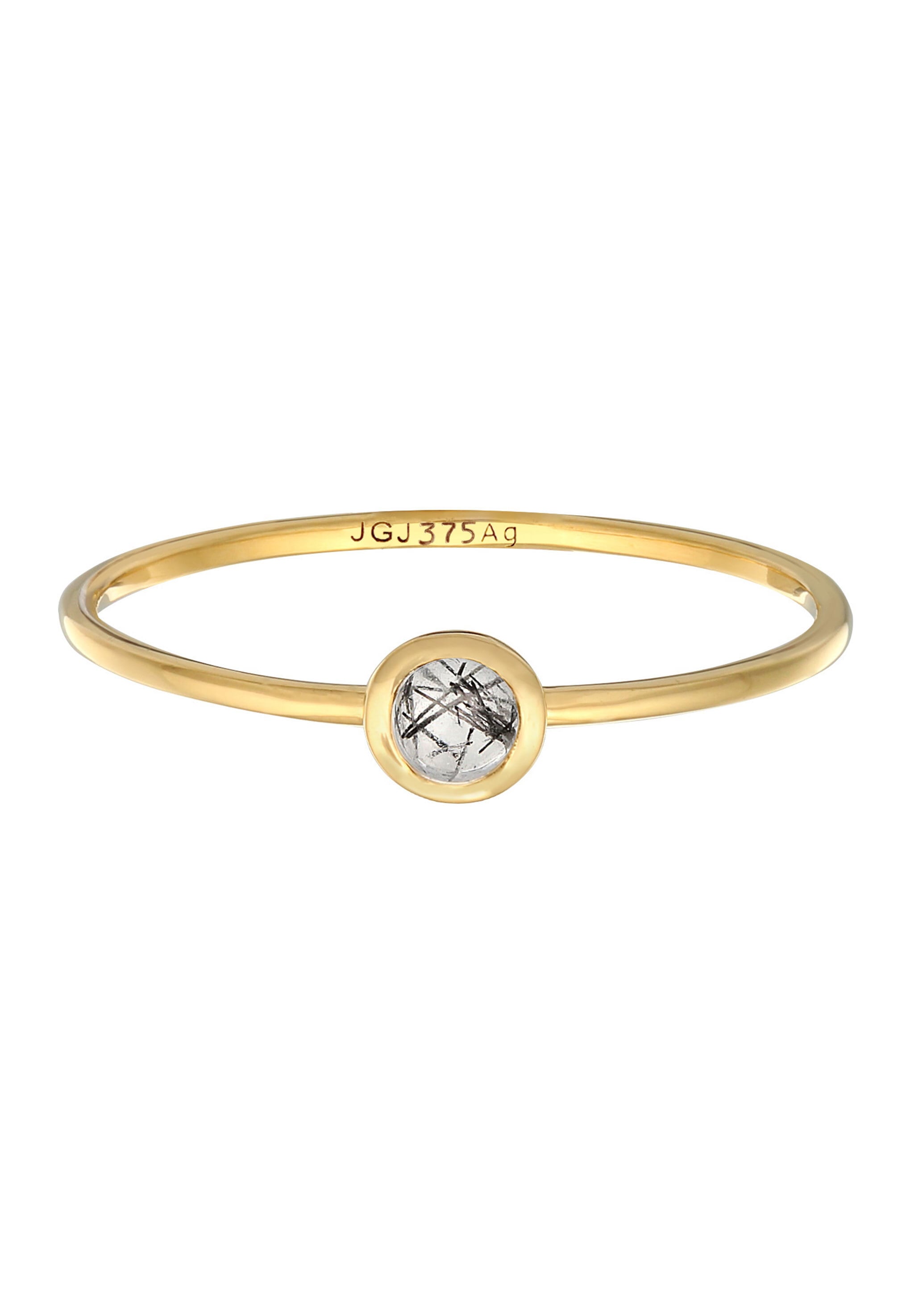 Elli Premium Fingerring »Solitär Mondstein Edelstein 375 Gelbgold«