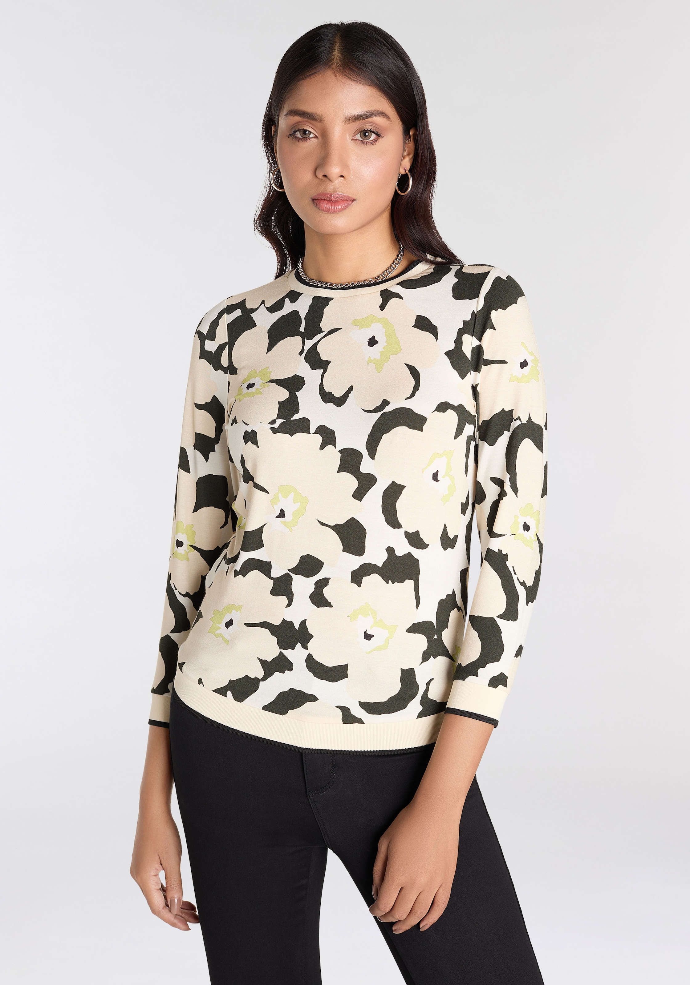 Laura Scott 3/4-Arm-Shirt, mit stylischem Allover-Print - NEUE KOLLEKTION