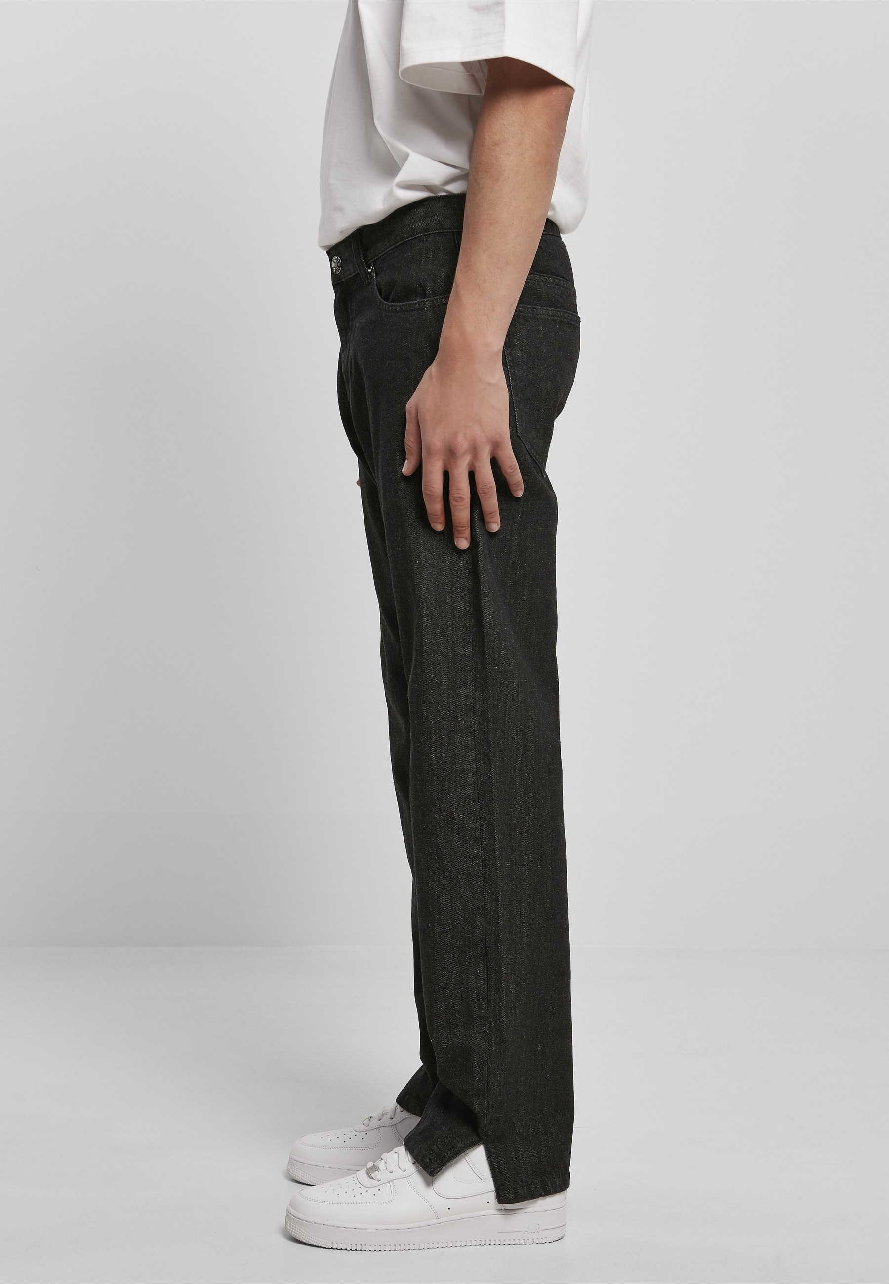 URBAN CLASSICS Bequeme Jeans »Urban Classics Herren Straight Slit Jeans« 1 Stk.