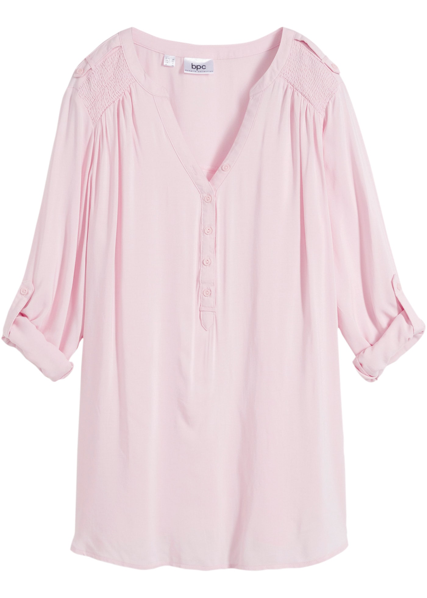 bonprix Tunika »Tunikabluse aus softer Viskose« Casual Stil, Regular Fit, mit Rundsaum, mit Knopfleiste