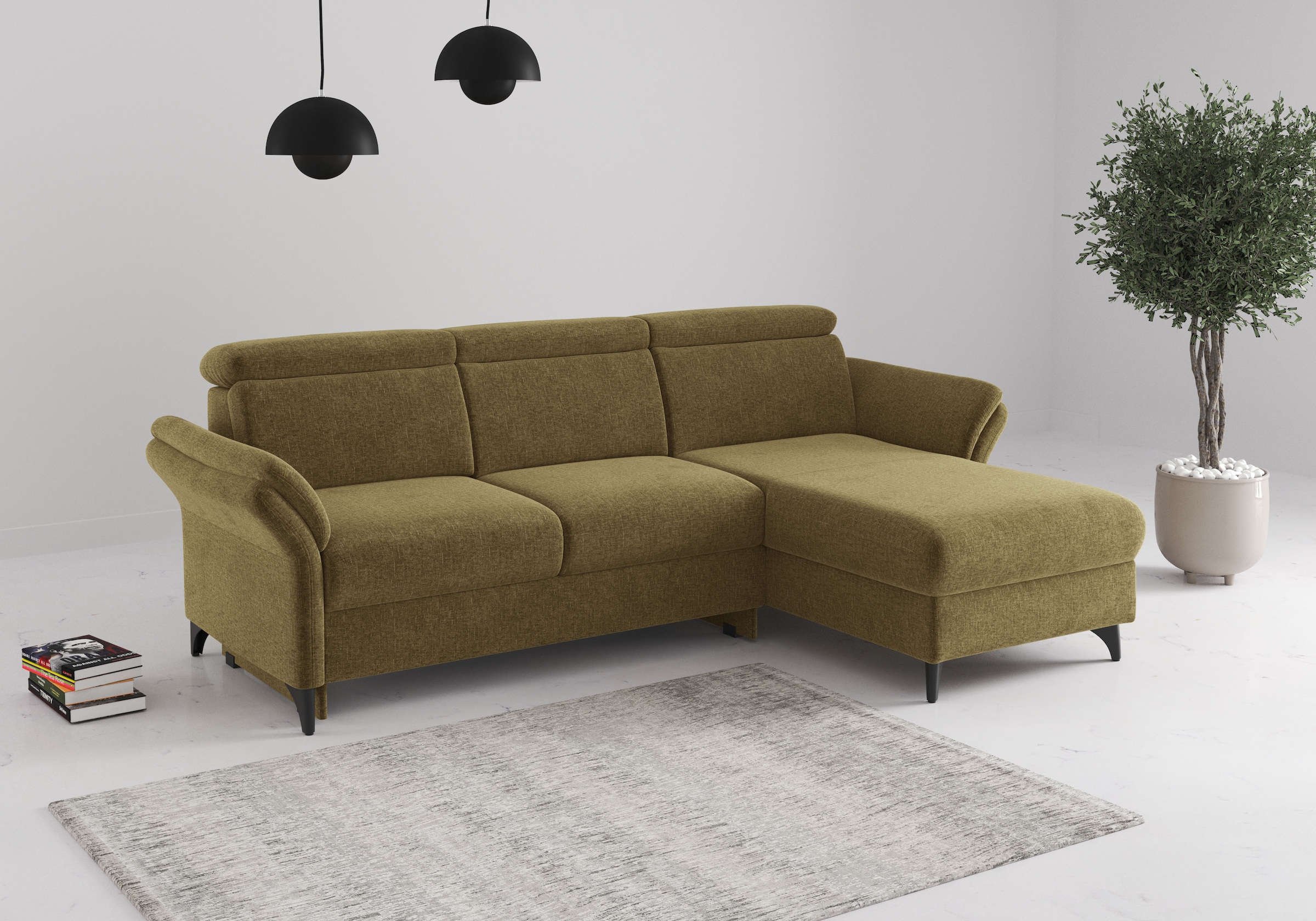 sit&more Ecksofa "Glendale, L-Form" inkl. Kopfteilverstellung,wahlweise mit Vorziehsitz und Bettkasten