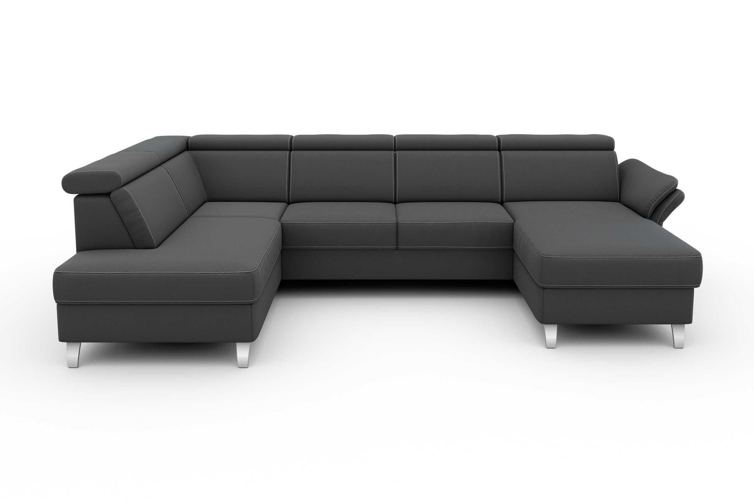 sit&more "Vincenzo U-Form" inklusive Kopfteilverstellung, wahlweise mit Bet günstig online kaufen