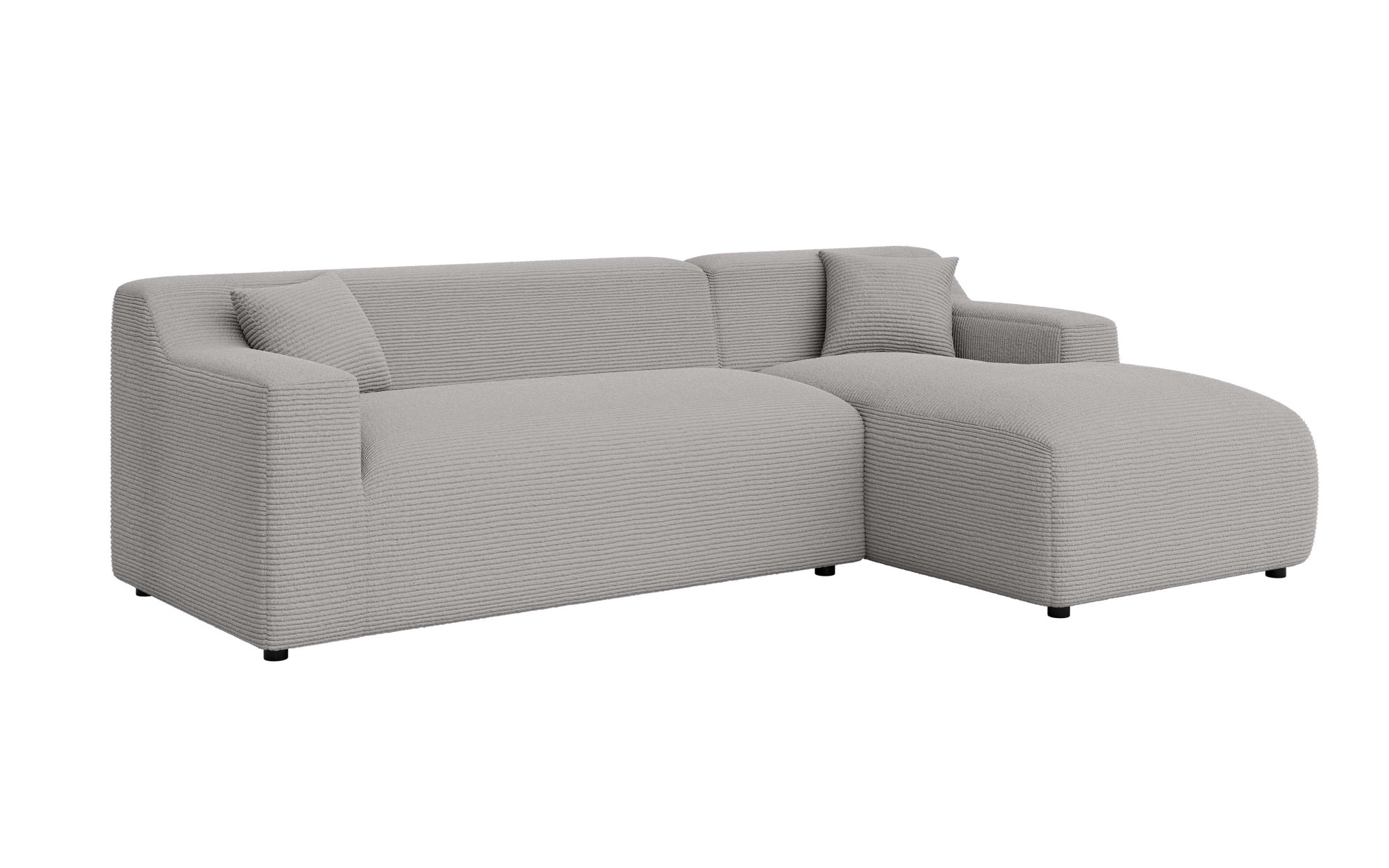 Home affaire Ecksofa »LILLIANA Designsofa, L-Form mit Recamiere rechts/links bestellbar«, L-Form mit Wellenunterfederung, Maße B/T/H: 256/160/76 cm
