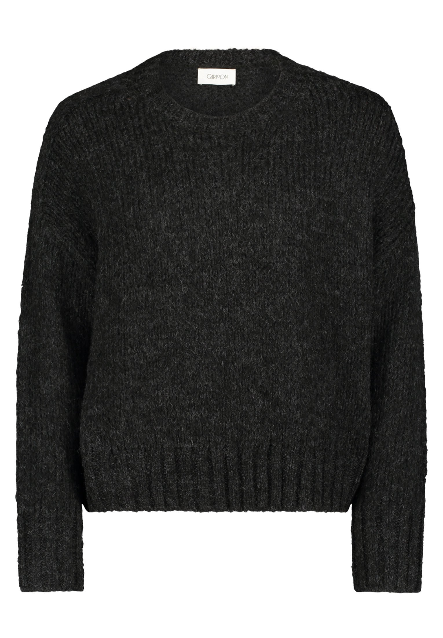 Cartoon Strickpullover »Cartoon Basic-Pullover mit Rundhalsausschnitt«, (1 tlg.), Rippbündchen