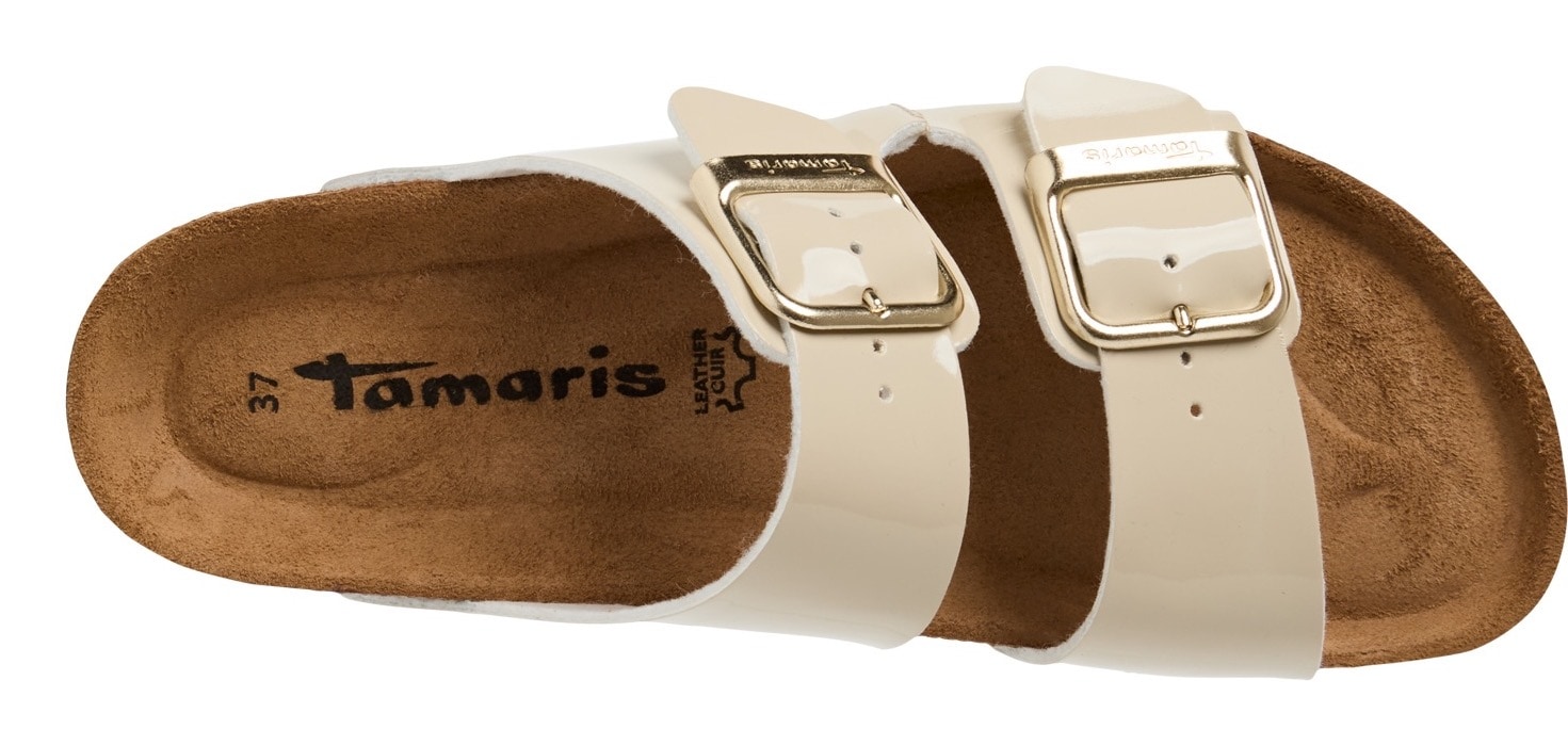 Tamaris Pantolette, Sommerschuh, Schlappen mit gepolstertem Fußbett