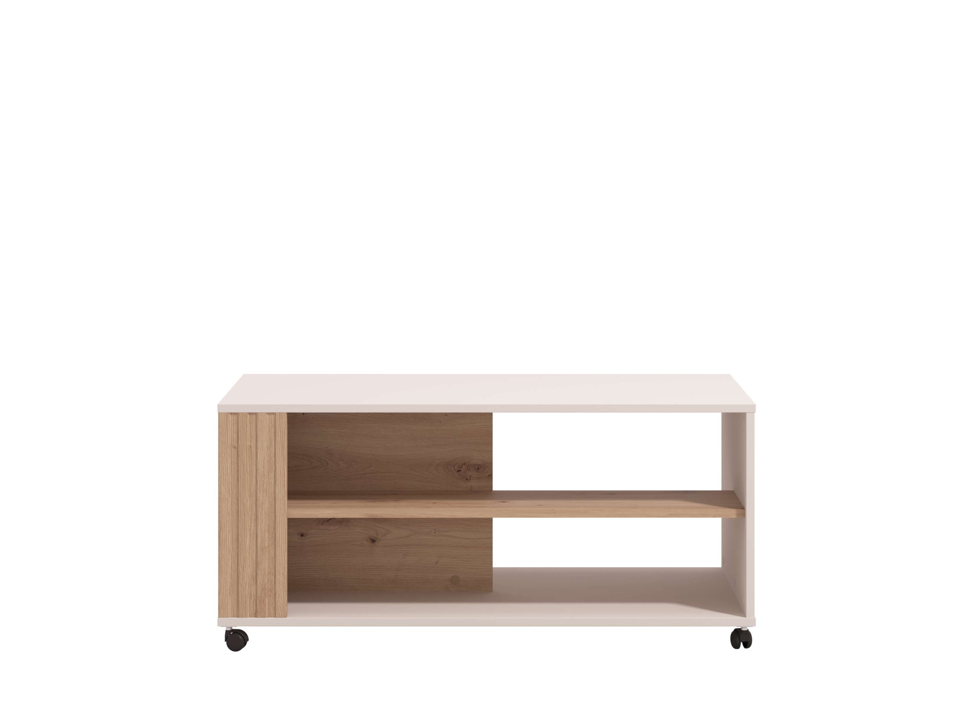 Home affaire Couchtisch »Belfort Kaffetisch 100 cm, Stilvolles und zeitloses Design«, mit rollen, mit zwei Ablageböden, in trendigen Farbkombination
