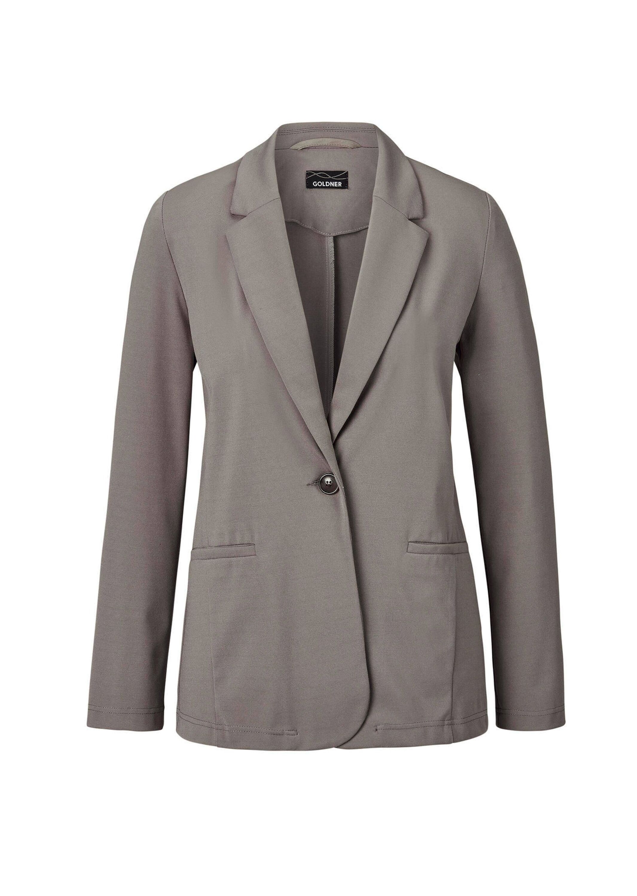 GOLDNER Jackenblazer "Damenblazer mit Reverskragen und Paspeltaschen" mit formgebenden Teilungsnähte