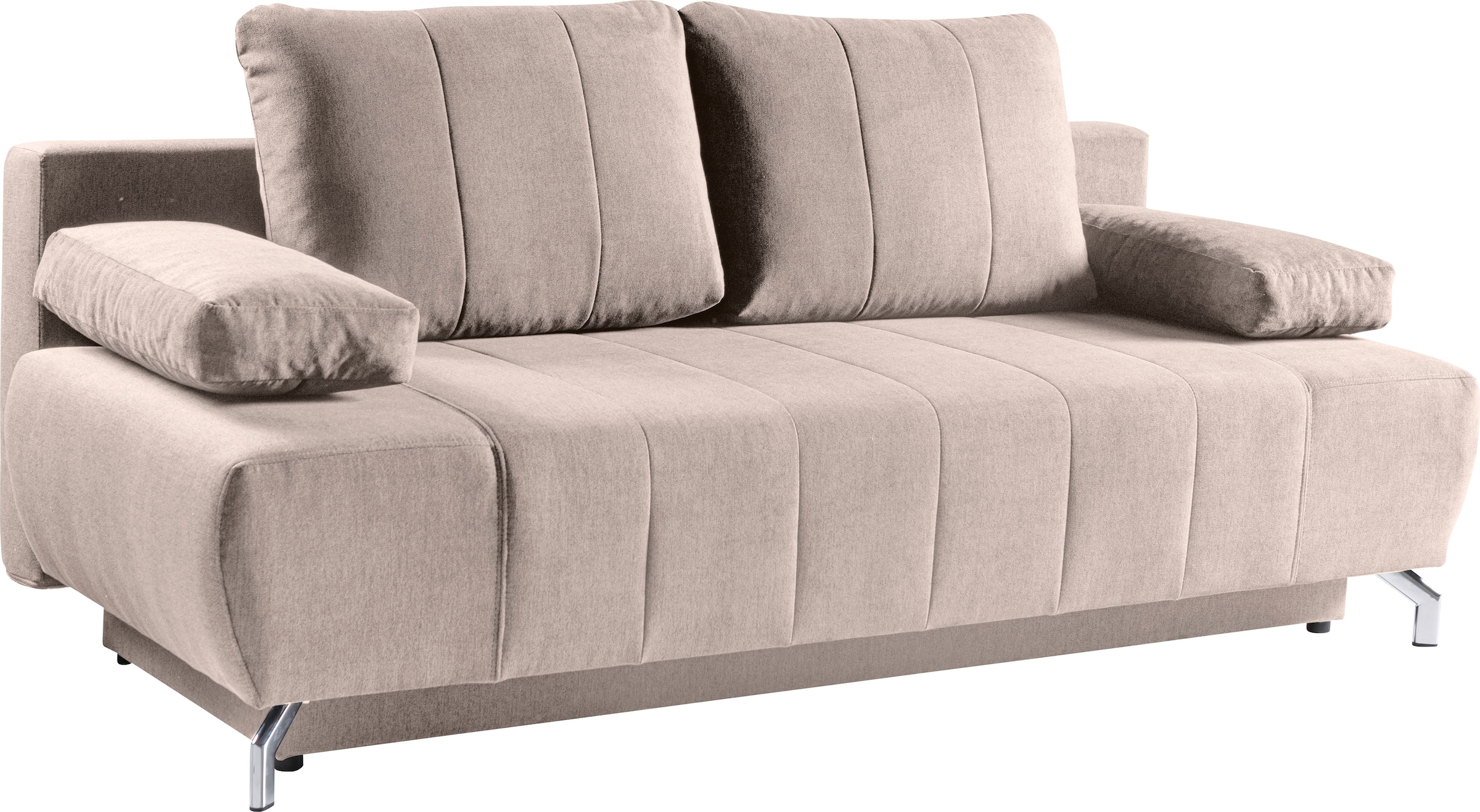 WERK2 Schlafsofa "Troya", 2-Sitzer Sofa und Schlafcouch mit Federkern & Bettkasten