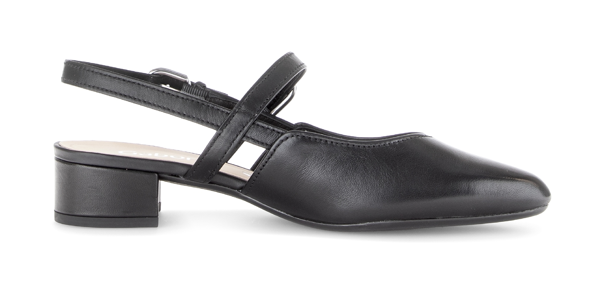 Gabor Slingpumps  Blockabsatz, Businessschuh mit zwei verstellbaren Schnallen