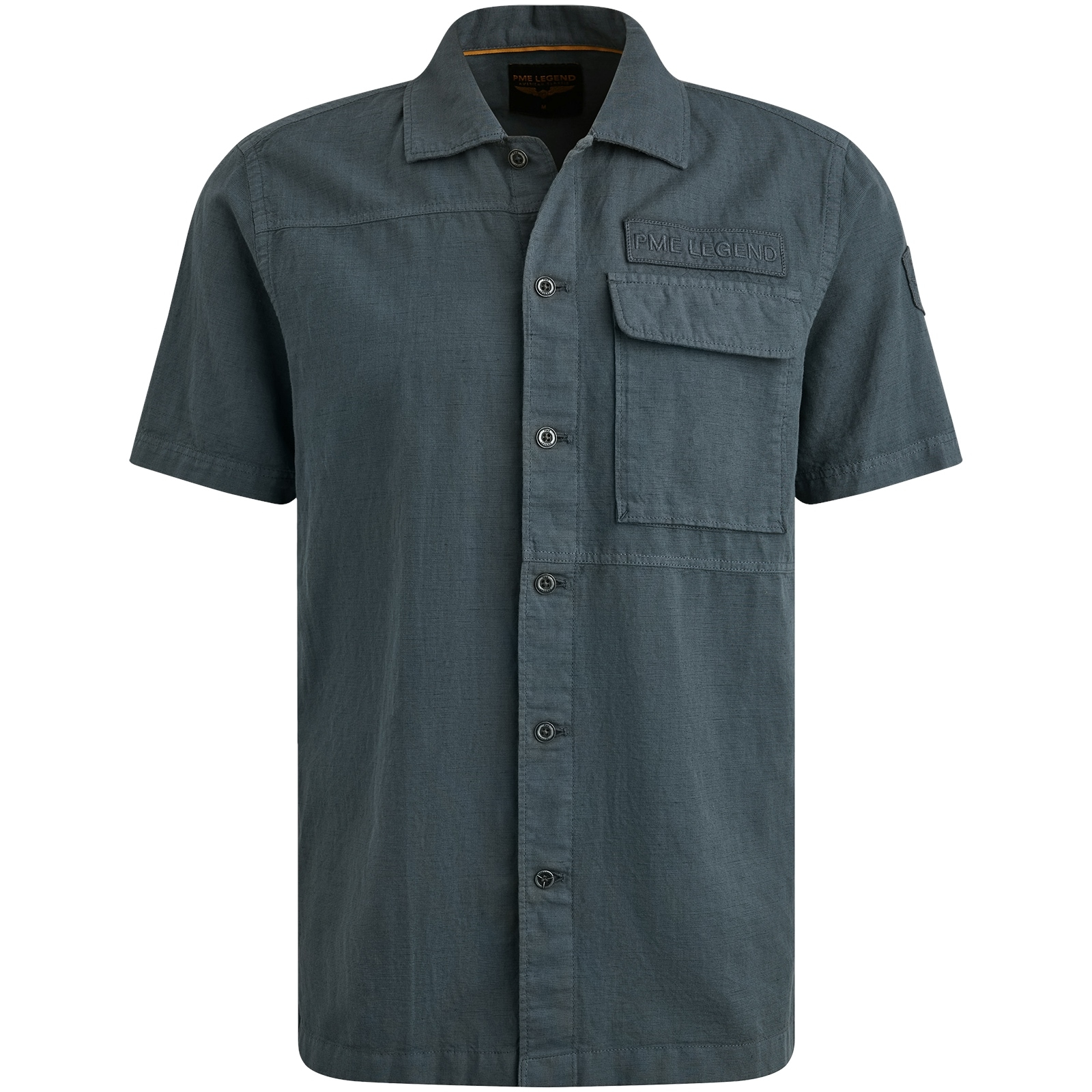 PME LEGEND Kurzarmhemd »Short Sleeve Shirt Ctn linen«, mit Leinenstruktur
