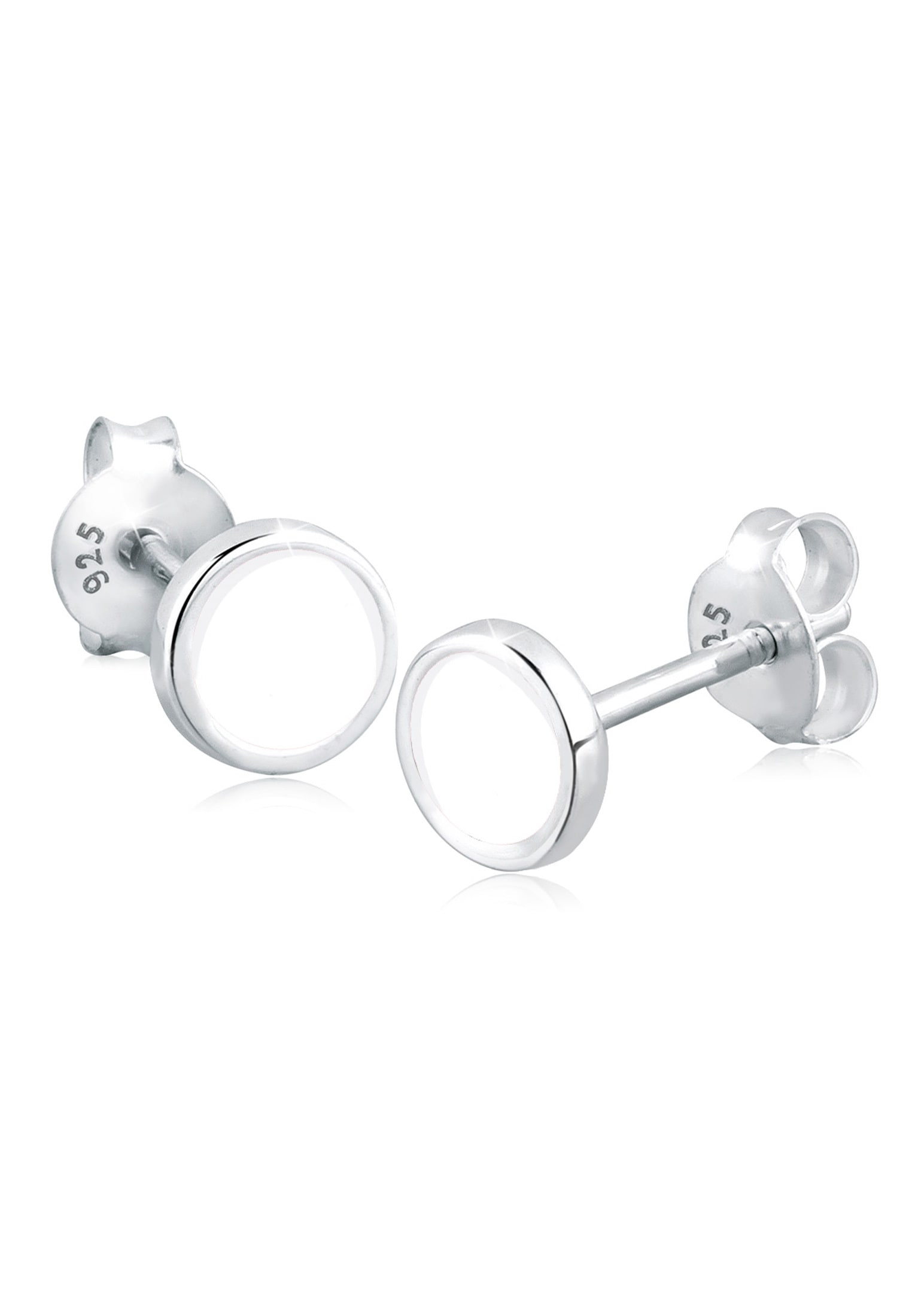 Elli Paar Ohrstecker »Ohrringe Kreis Geo Rund Basic Emaille 925 Silber«