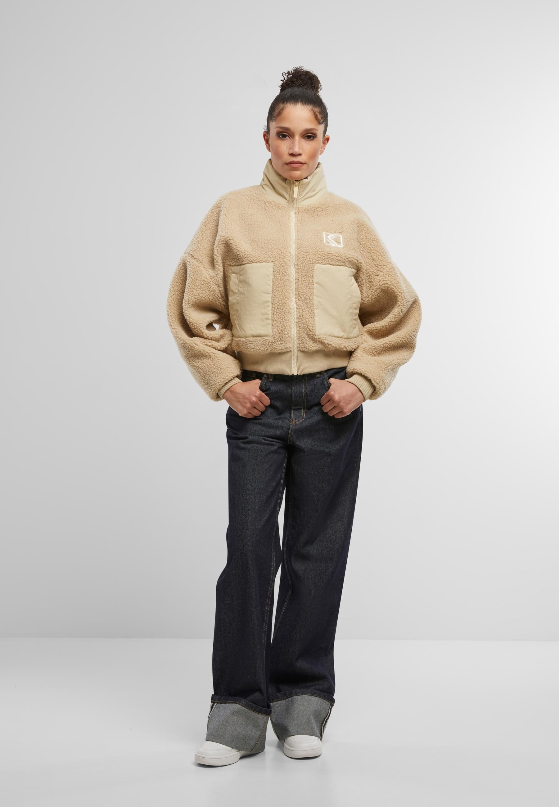 Karl Kani Bomberjacke »Karl Kani OG Crop Teddy Bomber Jacket«, (1 St.), ohne Kapuze