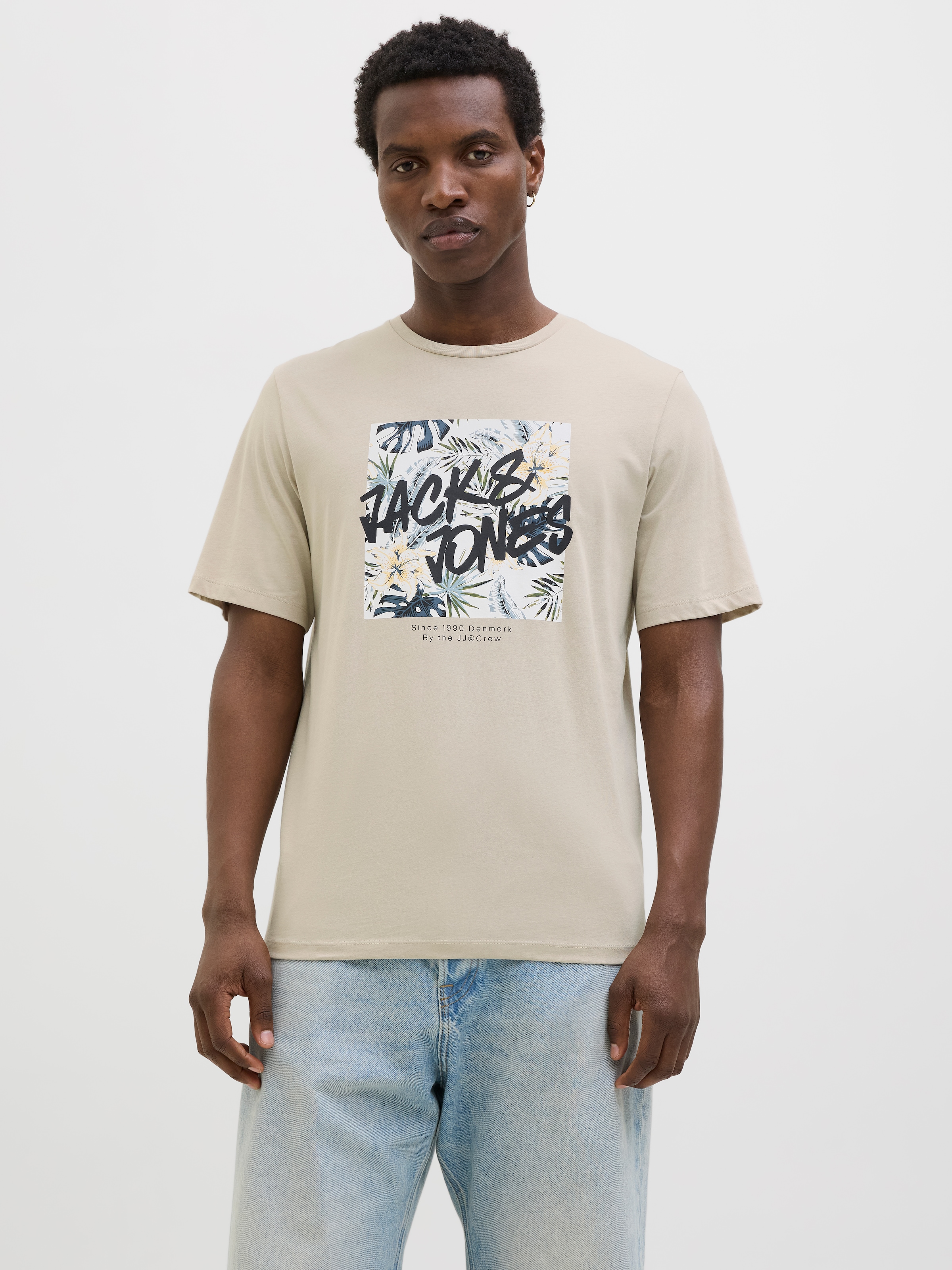 Jack & Jones Print-Shirt "JJHAWAII SHAPE TEE SS CREW NECK" günstig online kaufen