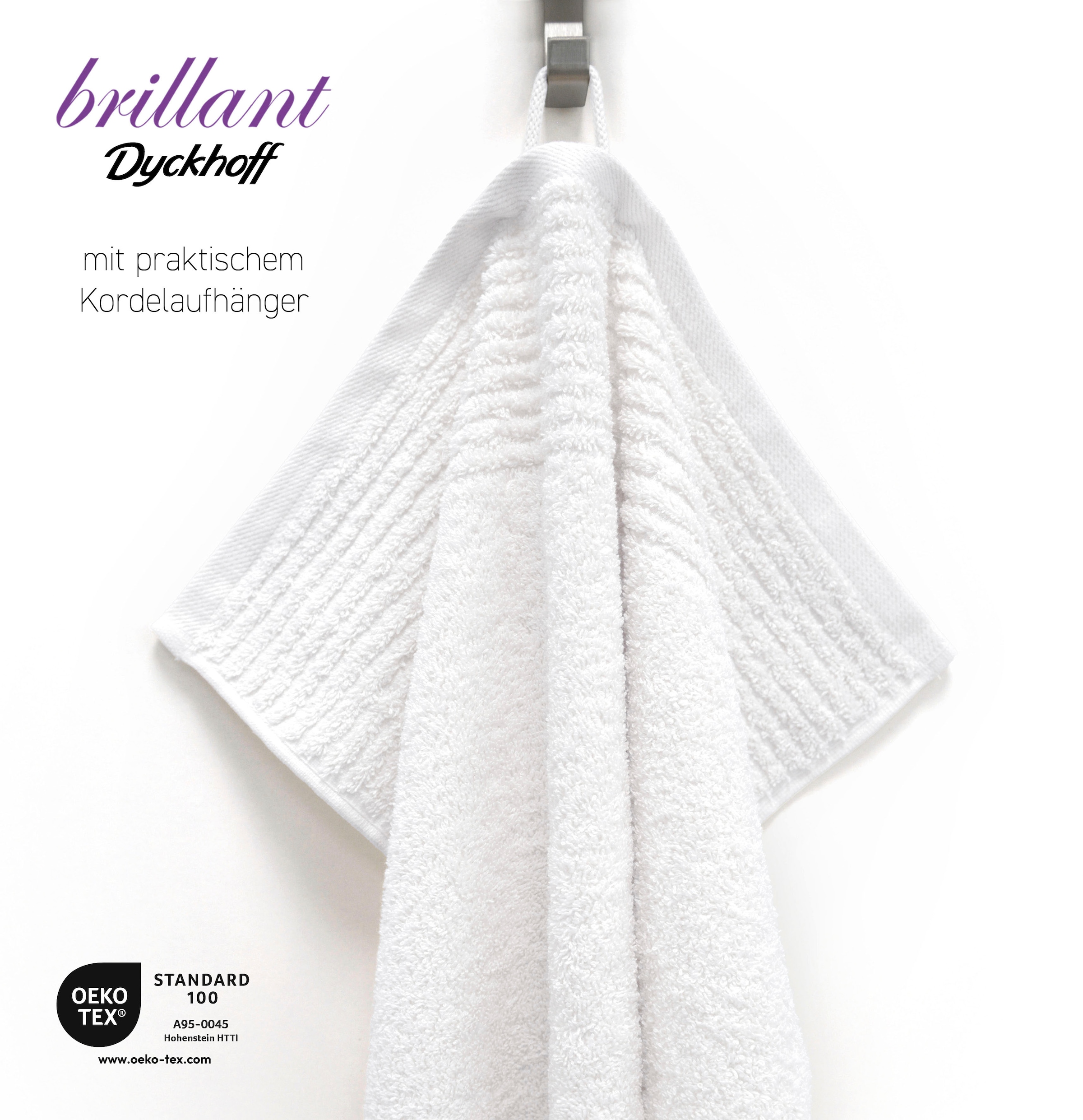 Dyckhoff Handtuch Set »Brillant«, Set, 6 tlg., Walkfrottee, mit Streifenbordüre;4 Handtücher (50x100cm), 2 Duschtücher (70x140cm)