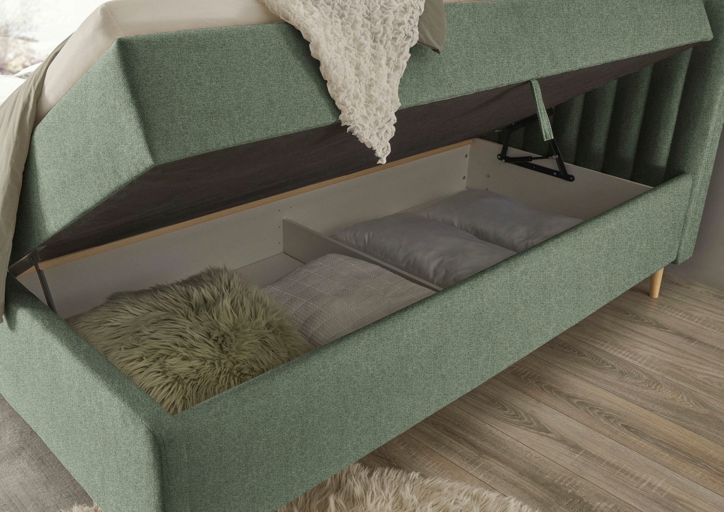 ED EXCITING DESIGN Boxbett »Akron«, mit Bettkasten, erhältlich in verschiedenen Breiten & Farben