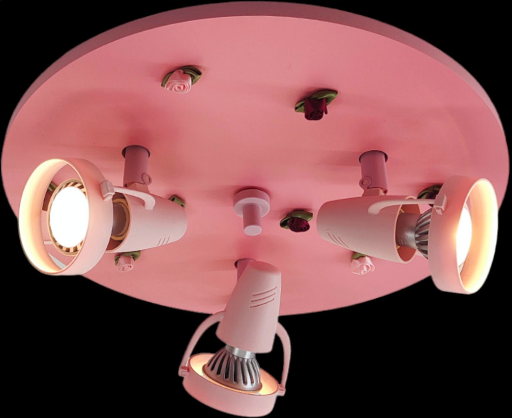 niermann Deckenleuchte »Kinderlampe mit Motiv "Röschen", Strahler für Kinderzimmer« GU10 1 Stk. 3 schwenk- und drehbare Strahler, Made in Germany