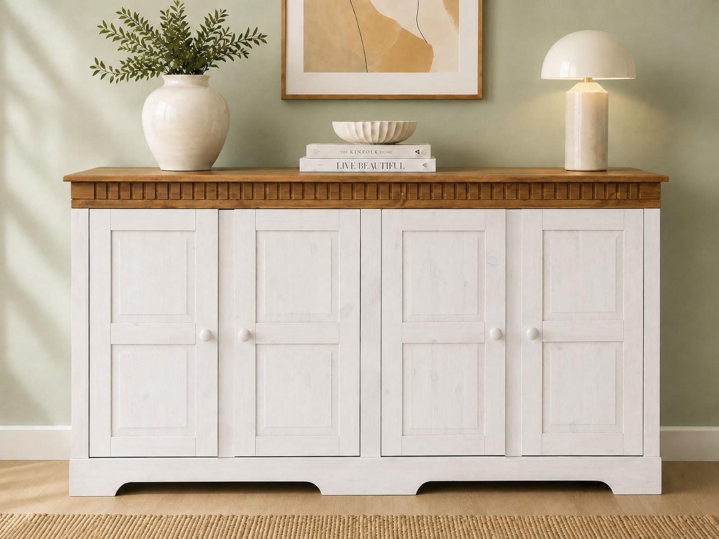 OTTO home Sideboard "Lisa" Kommode aus massivem Kiefernholz, in 2 Breiten lieferbar