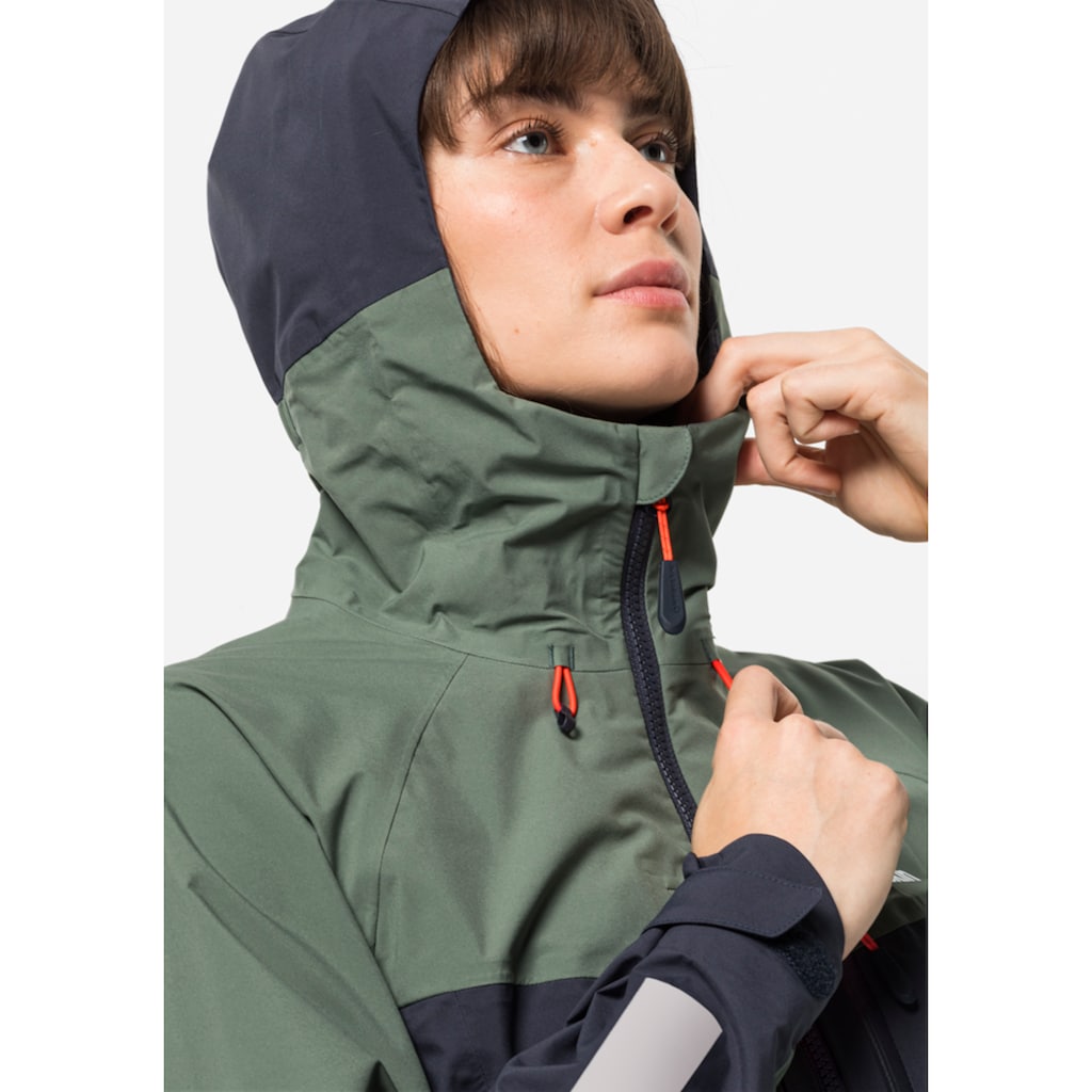 Jack Wolfskin Outdoorjacke »MOROBBIA 3L JKT W«, mit Kapuze