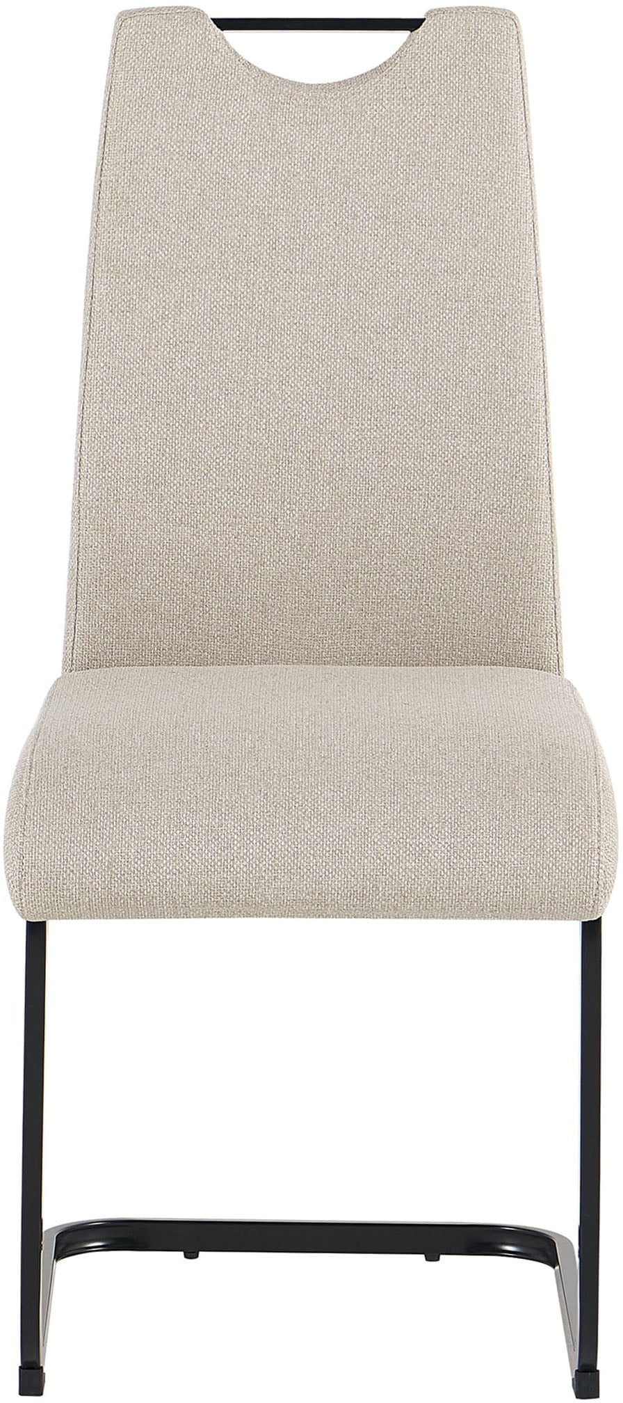 byLIVING Freischwinger »CAPRI« (Set) 2 Stk.Webstoff, bis 110 kg, Schaumstoff, Schwingstuhlgestell, mit Griff