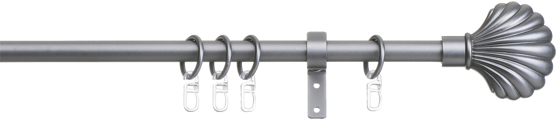 indeko Gardinenstange "Volterra" Ø 16 mm 1 läufig-läufig Fixmaß Komplett-Se günstig online kaufen