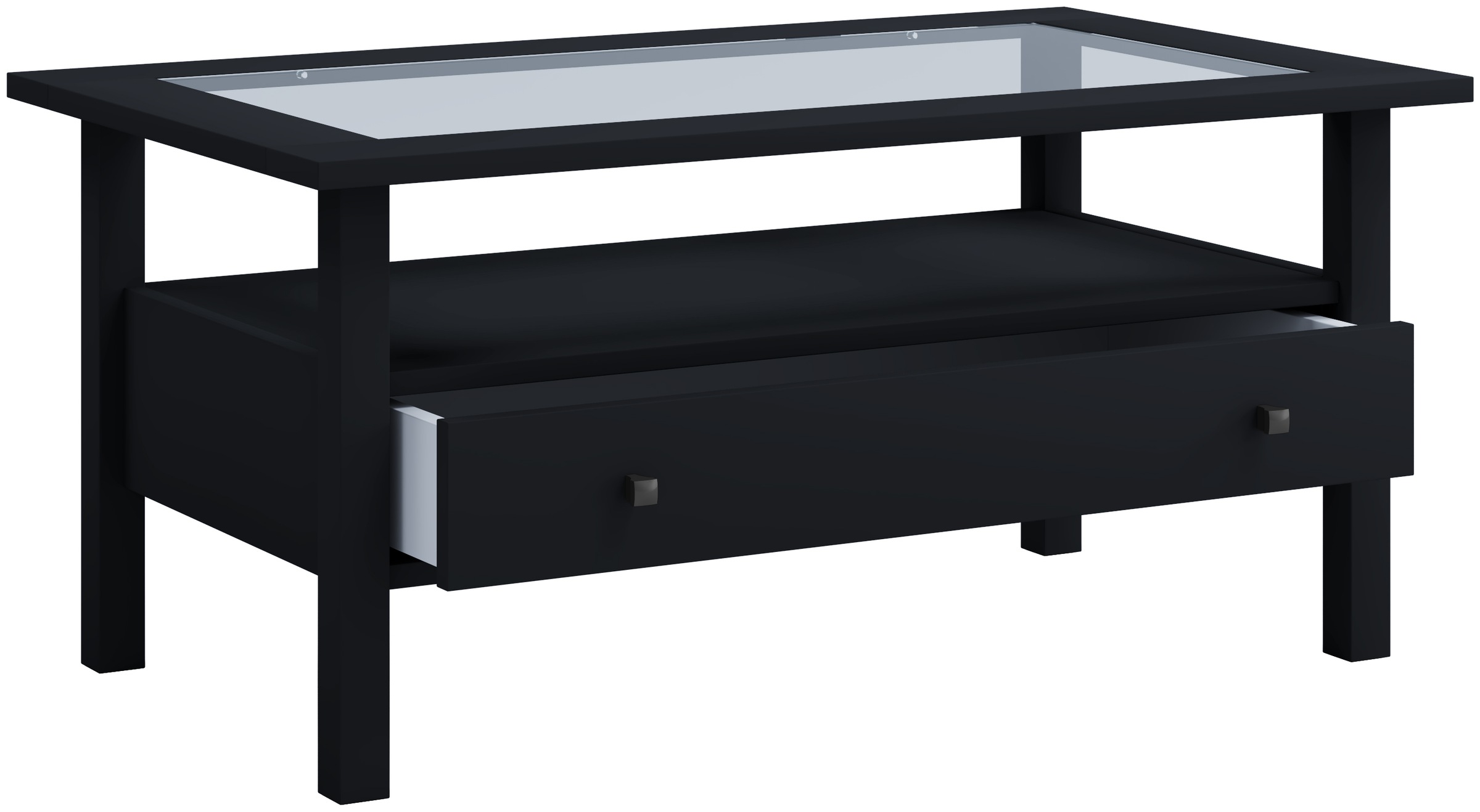 Couchtisch VCM "Holz Sofatisch Couchtisch Schublade Lingis L", schwarz, B:90cm T:54cm, Tische, Couchtisch 2