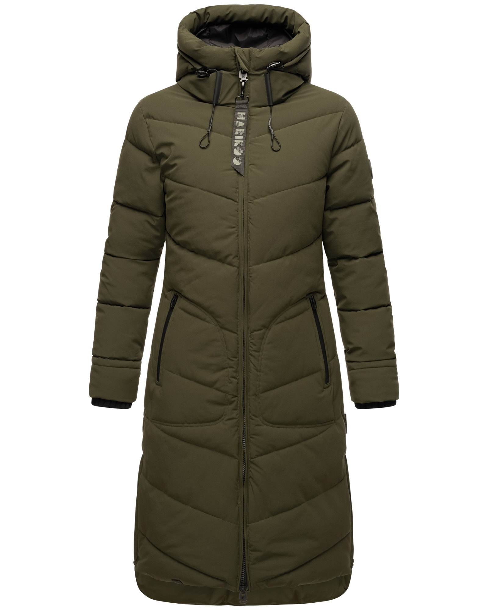 Marikoo Winterjacke »Benikoo«, langer Winter Mantel gesteppt