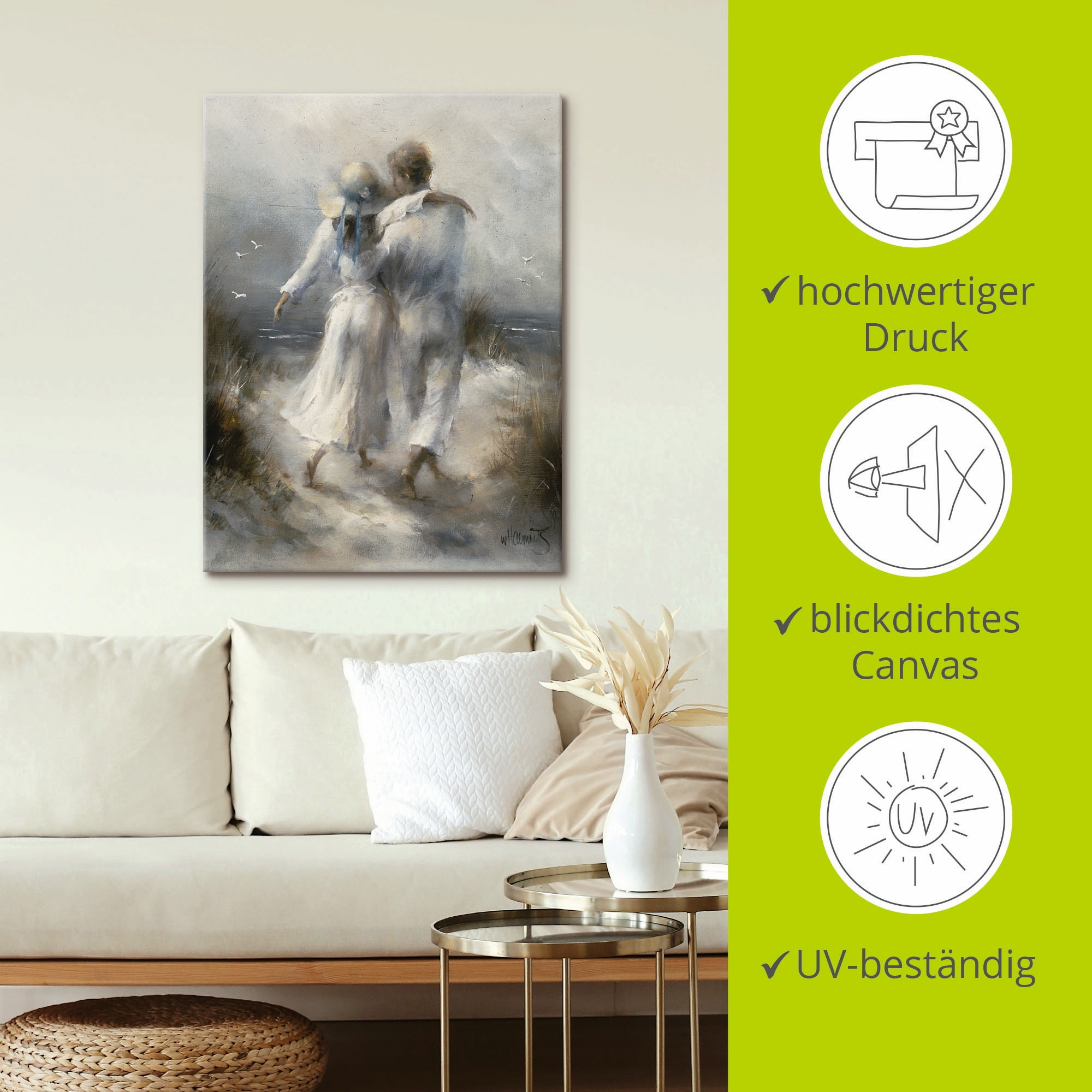 Artland Wandbild »Romantik«, Paar, (1 St.), als Leinwandbild, Poster, Wandaufkleber in verschied. Größen