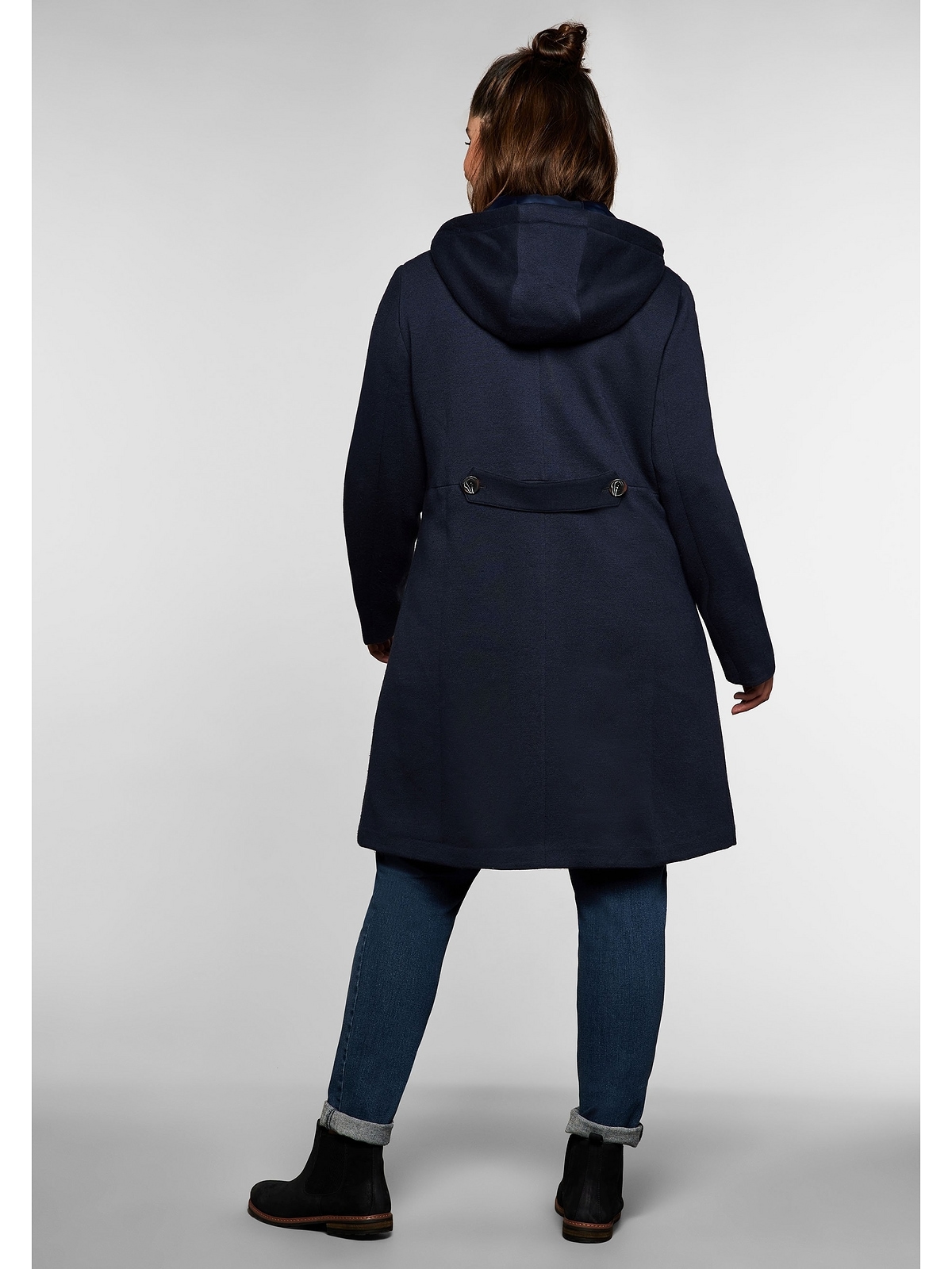 Sheego Dufflecoat »Große Größen«, in A-Linie, mit hoher Taille und Kapuze  für bestellen | BAUR