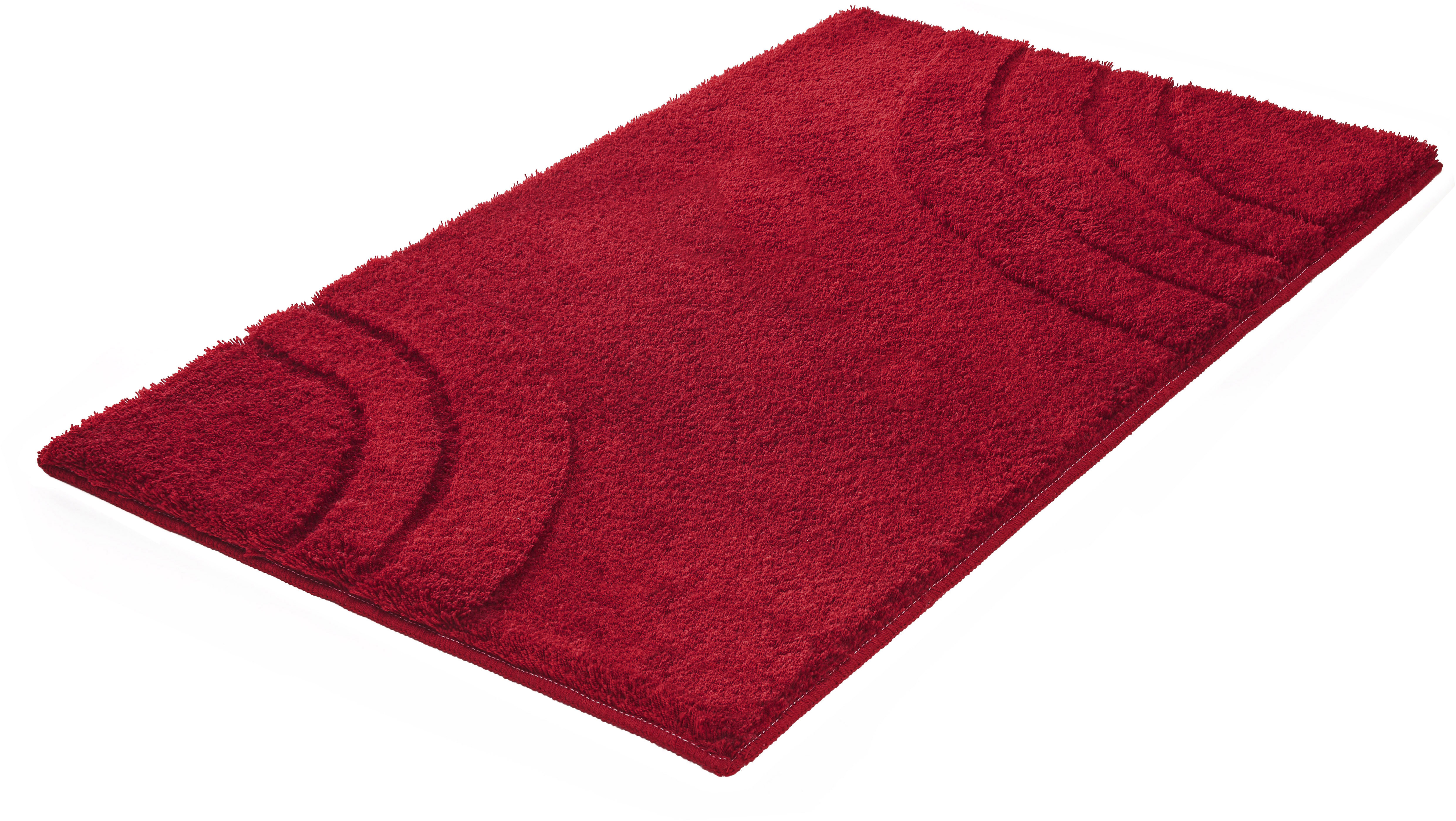 Kleine Wolke ""Saturn", Badvorleger, Badezimmer Teppich" Höhe 25 mm rutschhemmend beschichtet fußbodenheizungsgeeignet Badteppich, Uni Farben, modernes Design, Hoch-Tief Effekt