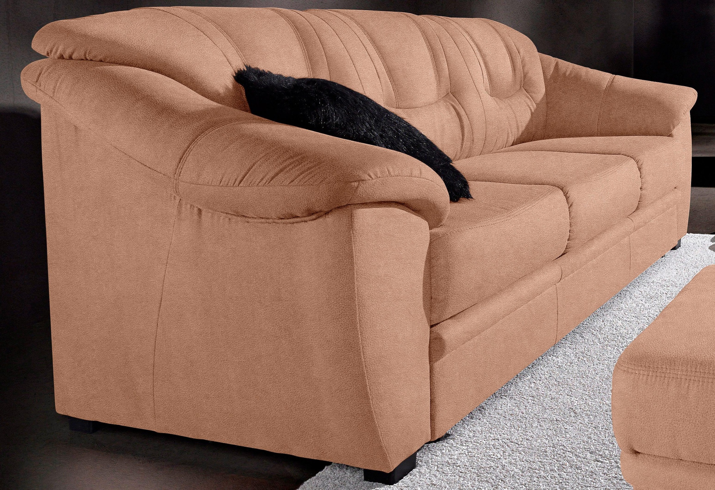 sit&more 3-Sitzer "Safira, B: 198 cm, Bettfunktion optional, Federkern-Polsterung" inklusive komfortablem Federkern, wahlweise mit Schlaffunktion