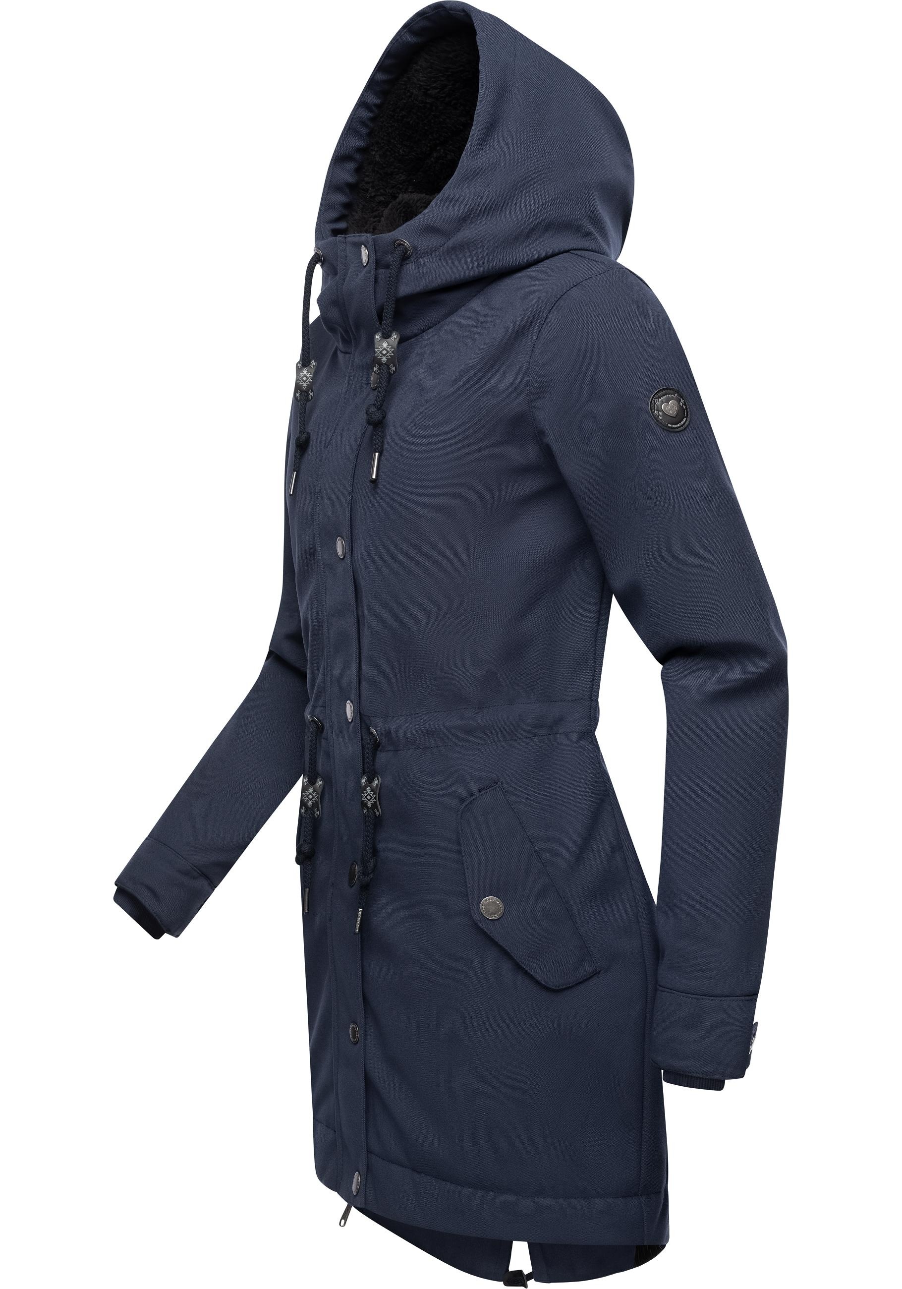Ragwear Kurzmantel »Canny Canvas«, Wasserdichter Damen Wintermantel mit Kapuze