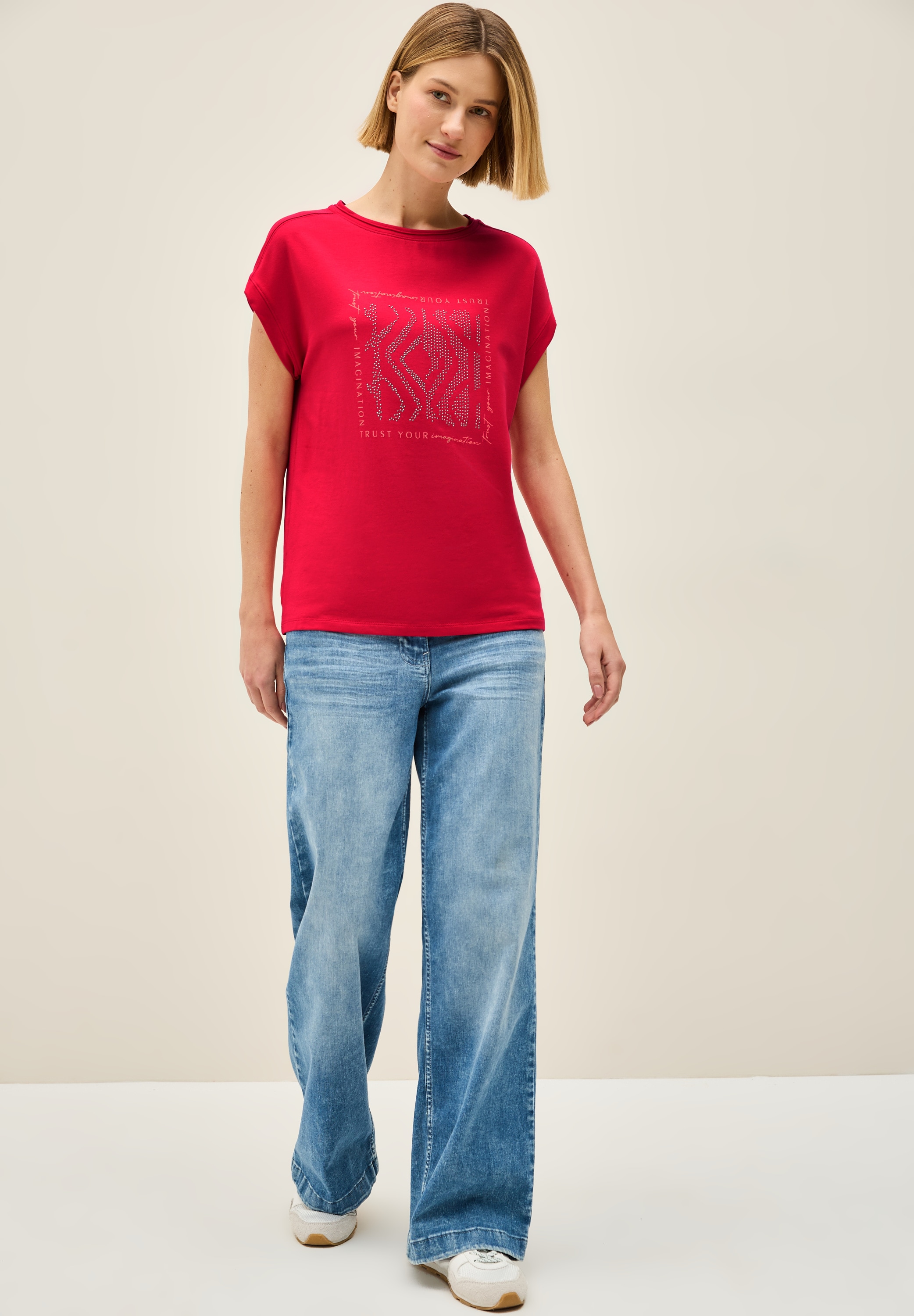 Cecil T-Shirt, aus Baumwolle mit Stretchante günstig online kaufen