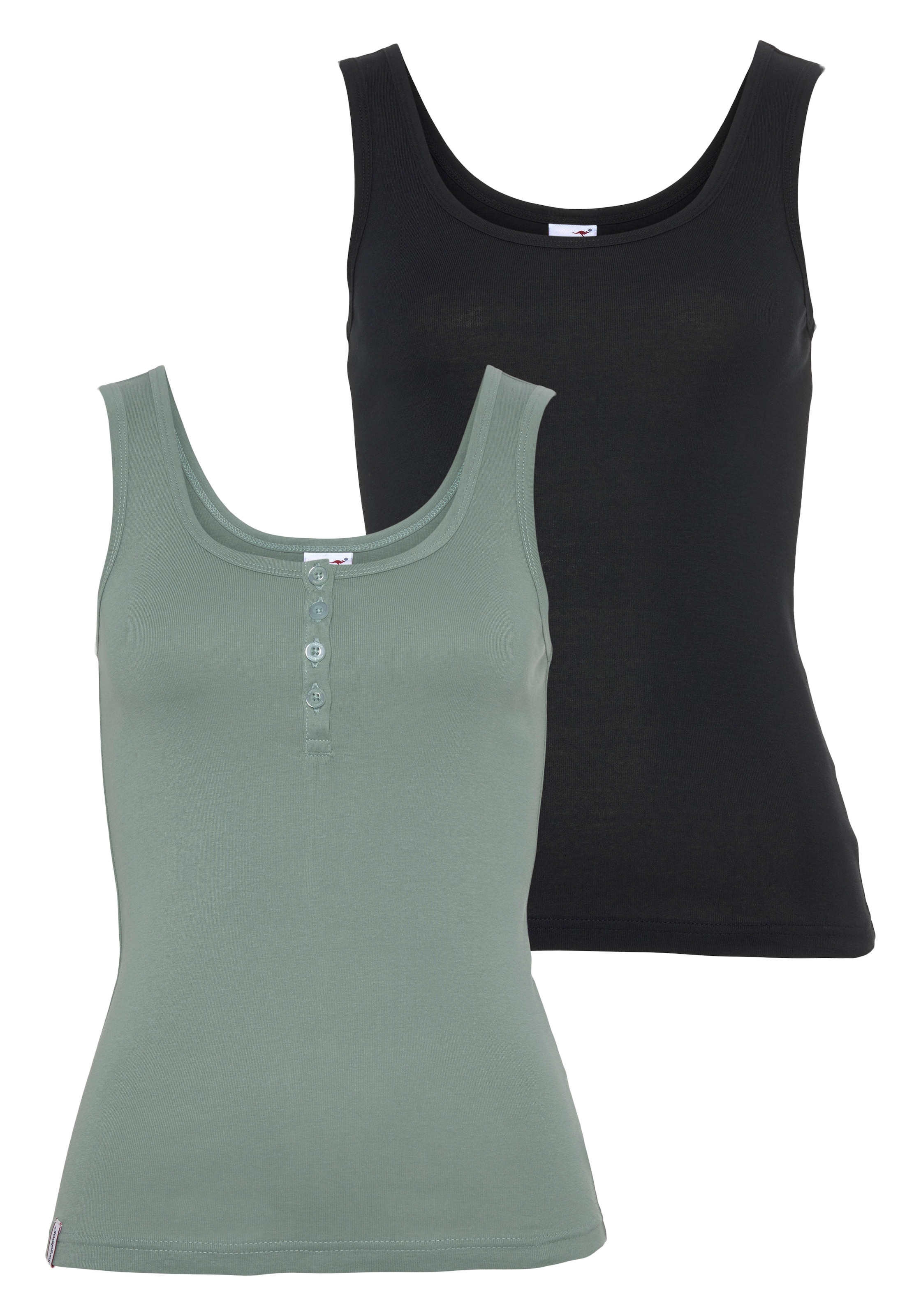KangaROOS Tanktop Packung, 2er-Pack, 2 Stk. tlg. einmal mit und einmal ohne günstig online kaufen