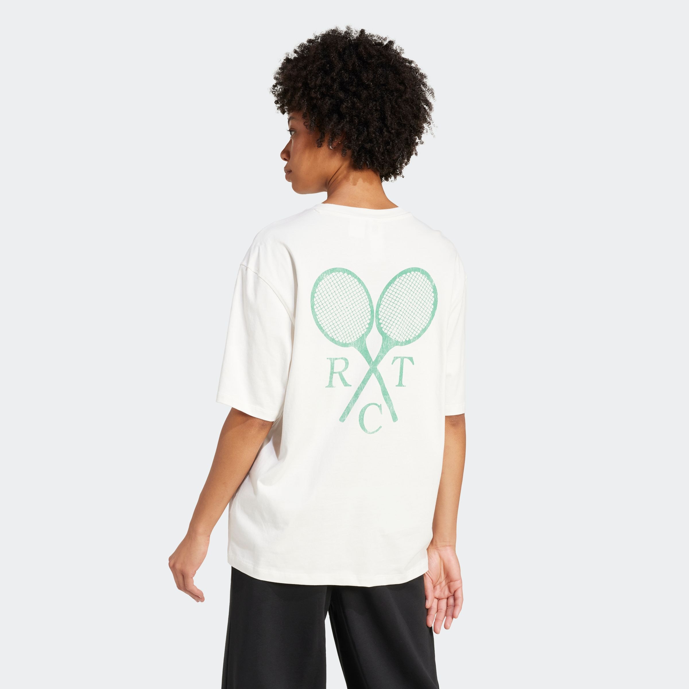 adidas Originals T-Shirt "RETRO TENNIS BOYFRIEND" sportlicher Stil, lockere günstig online kaufen