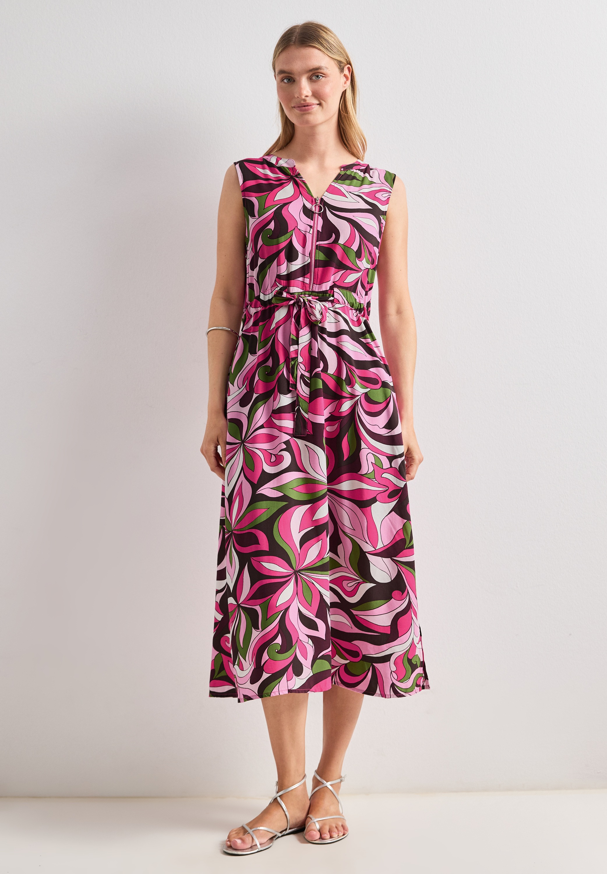 STREET ONE Midikleid Eingrifftaschen aus Viskose