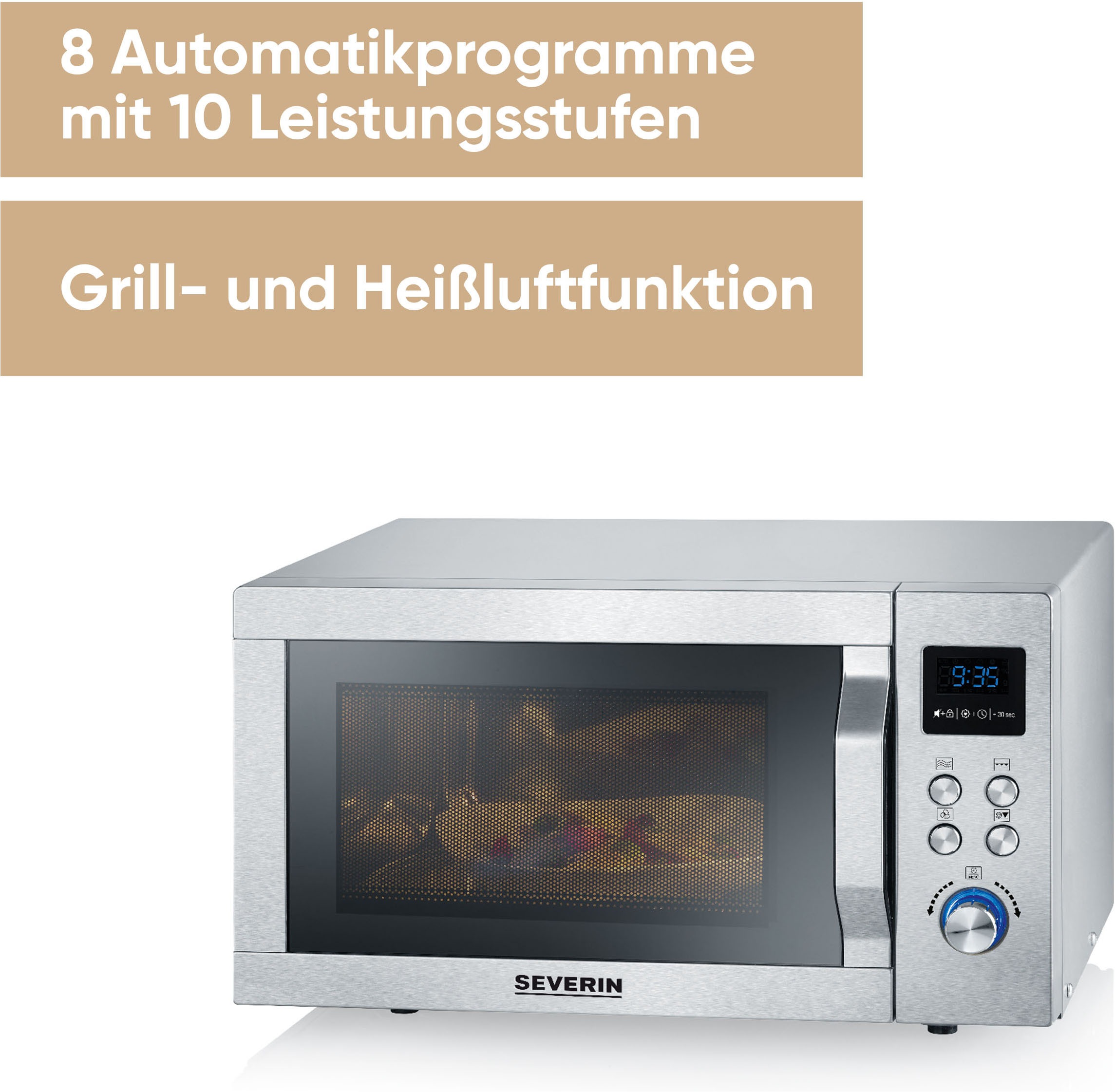 Severin Mikrowelle »MW 7774« Grill | Heißluft | Mikrowelle mit Grill- und Heißluftfunktion 3-in-1