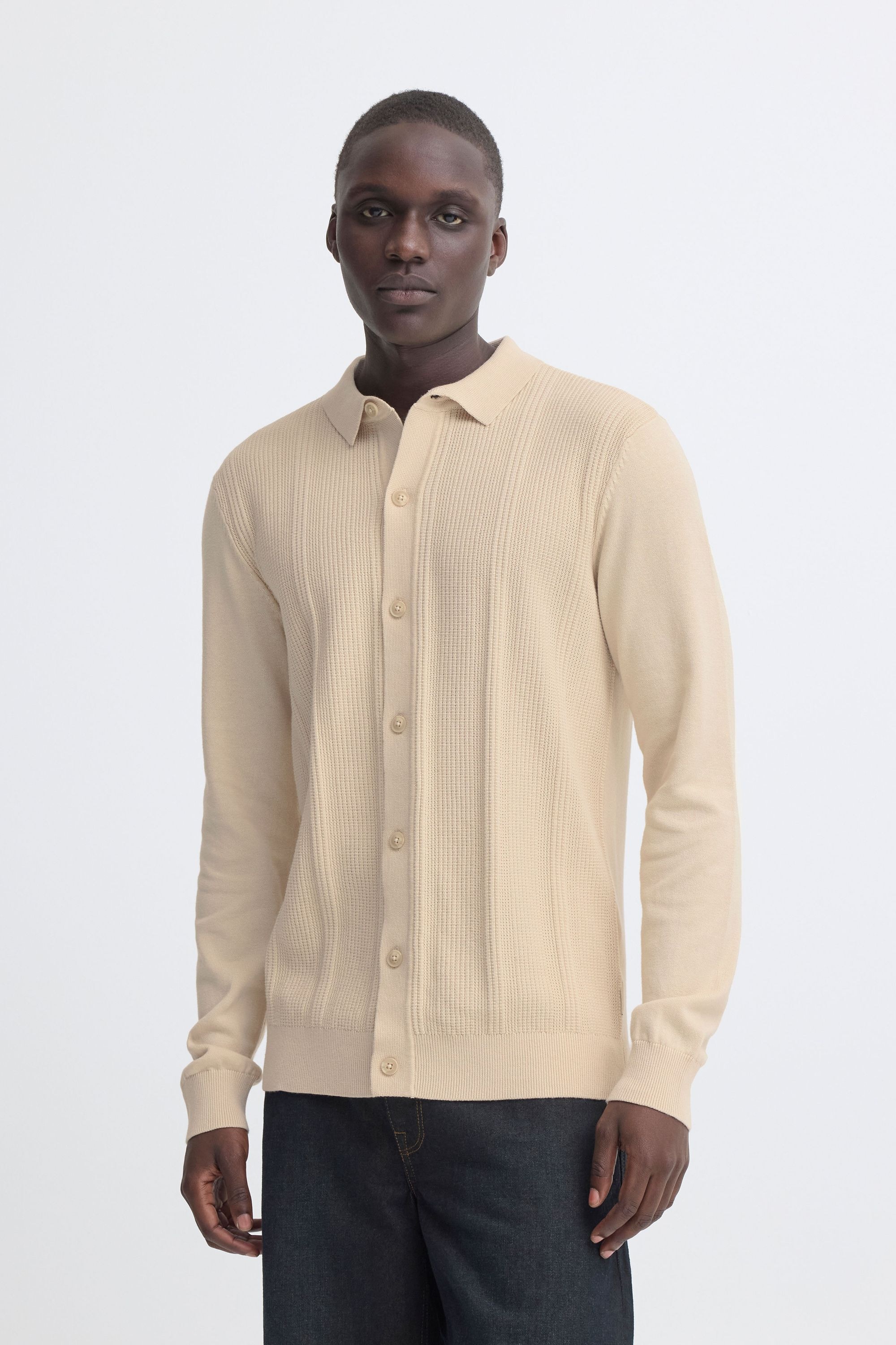 Blend Kurzarmshirt "BHBaron" Eleganter Feinstrick-Pullover mit Polo-Kragen günstig online kaufen