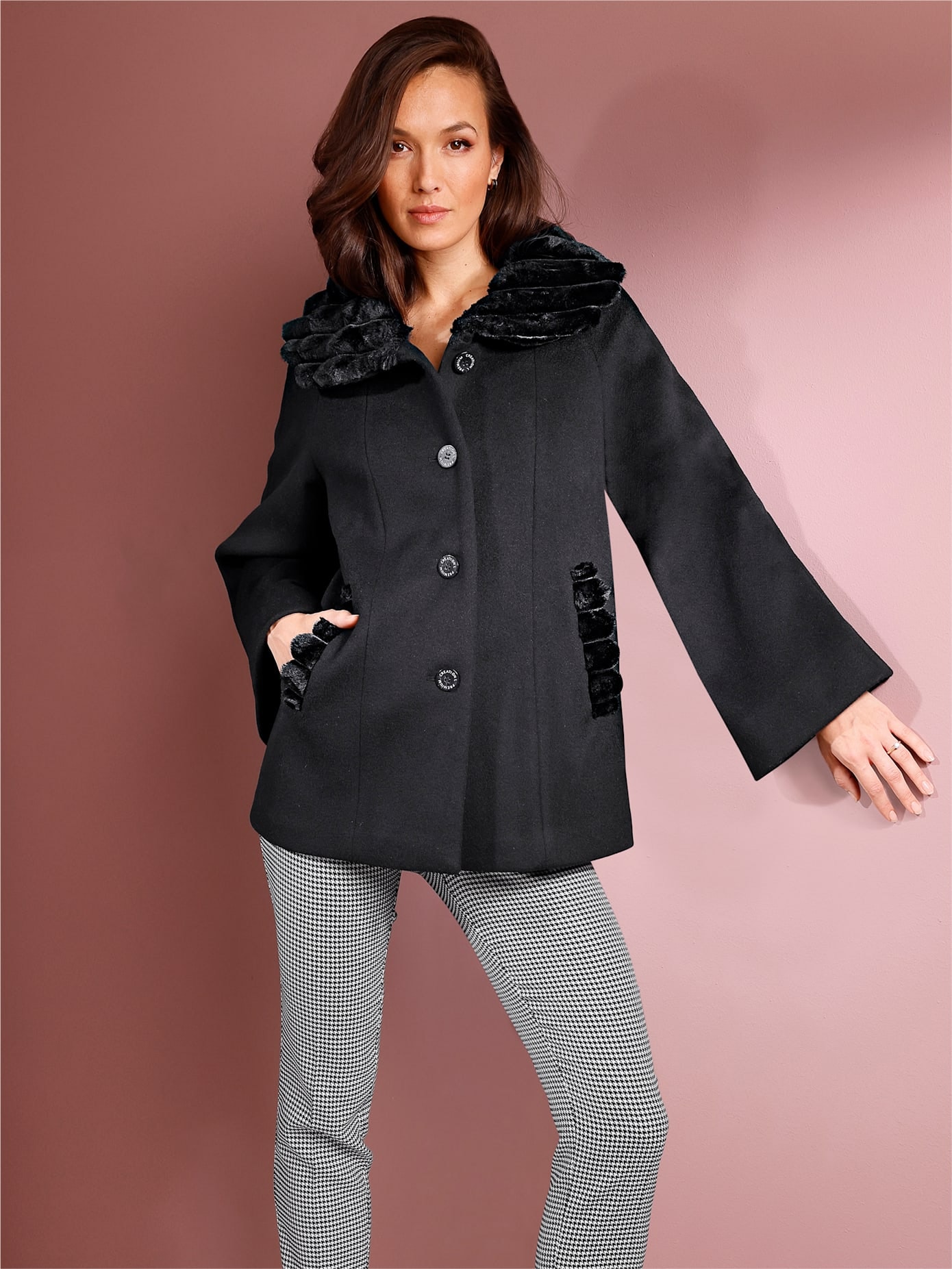 CREATION L PREMIUM Wolljacke, ohne Kapuze